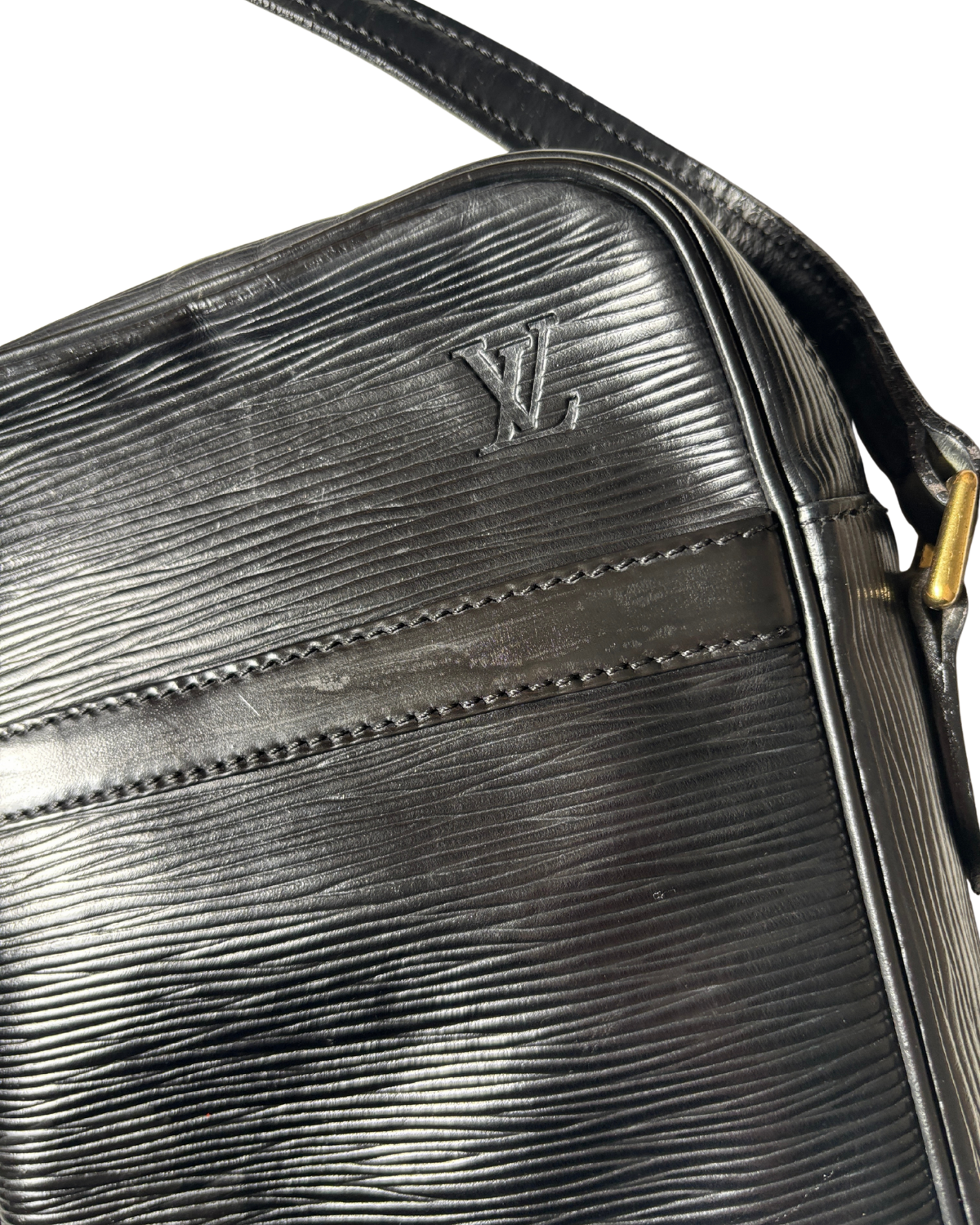 Louis Vuitton Black Epi Danube Crossbody (1989)