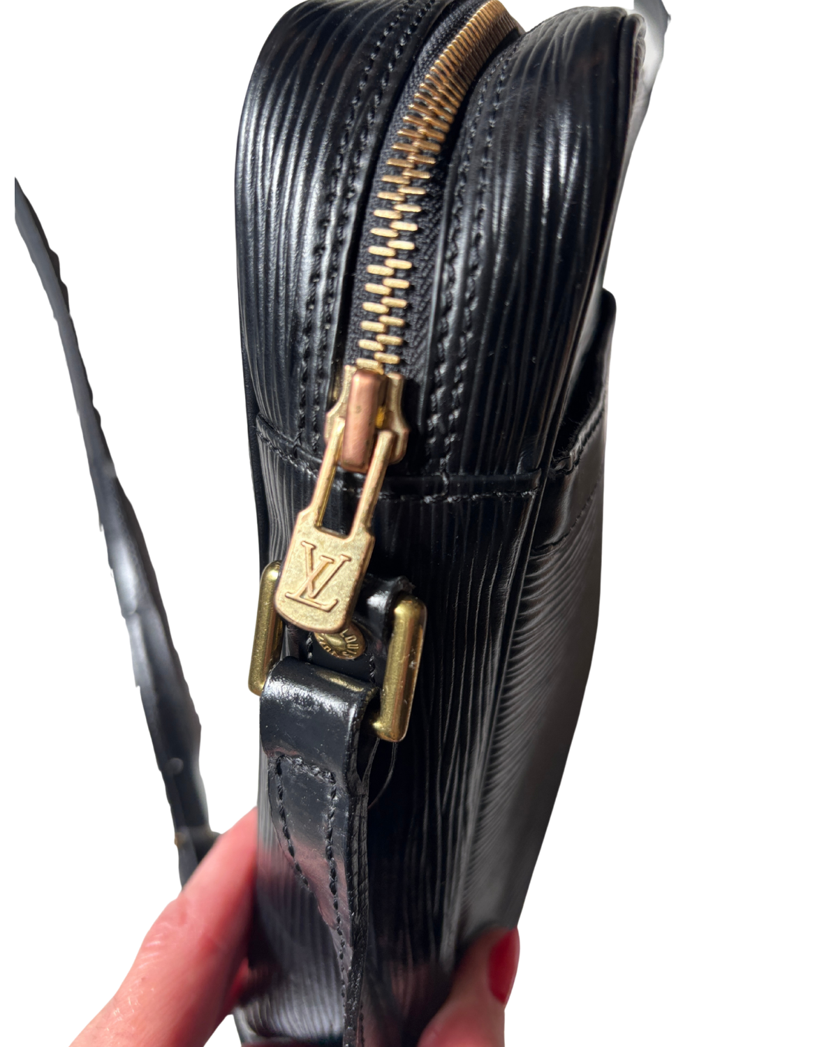 Louis Vuitton Black Epi Danube Crossbody (1989)