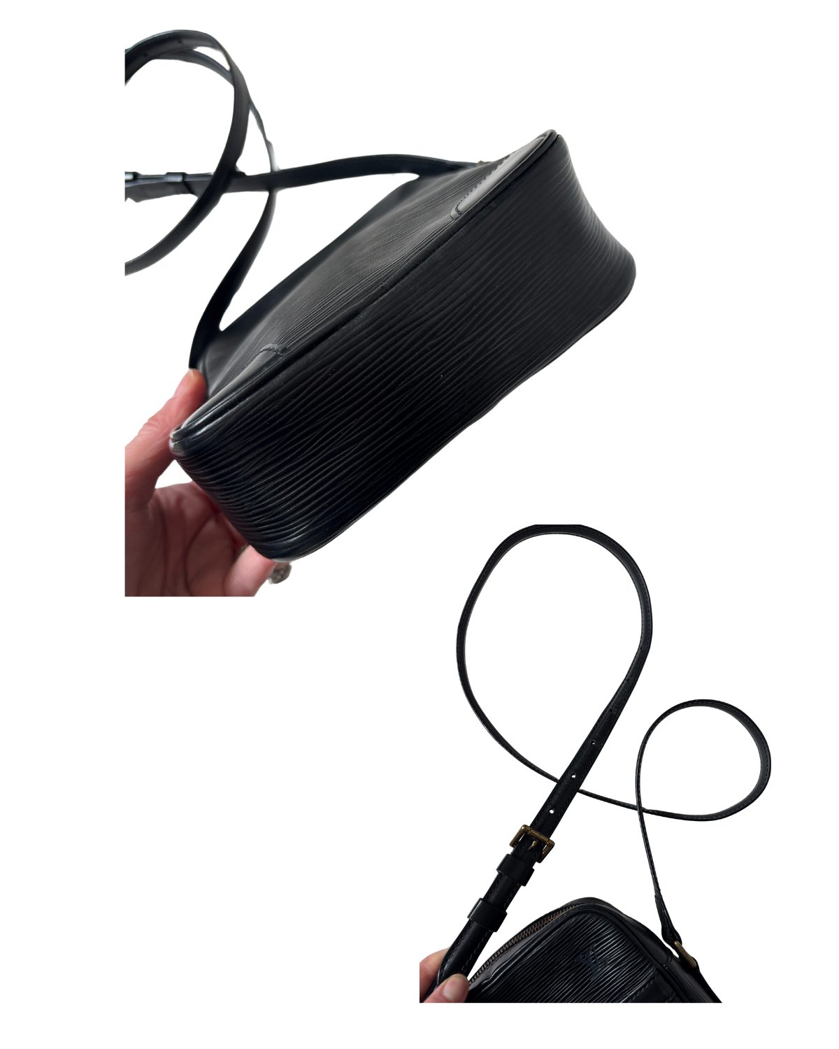 Louis Vuitton Black Epi Danube Crossbody (1990)