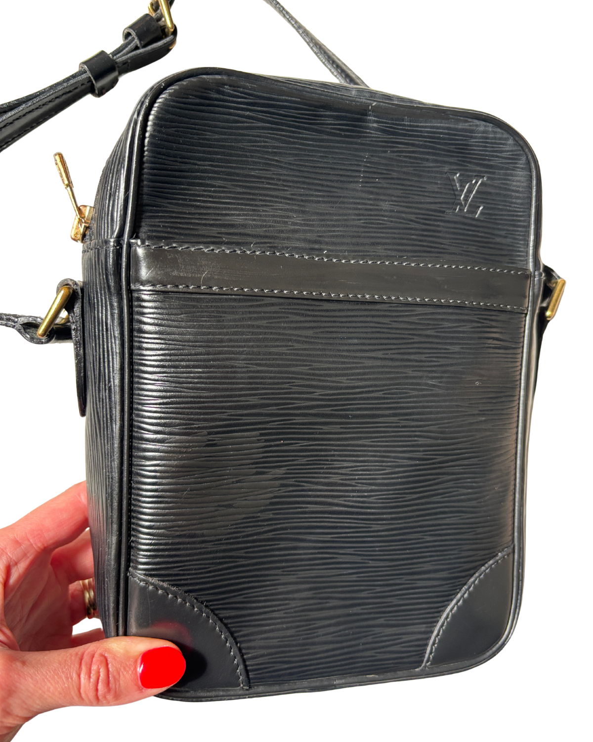 Louis Vuitton Black Epi Danube Crossbody (1989)