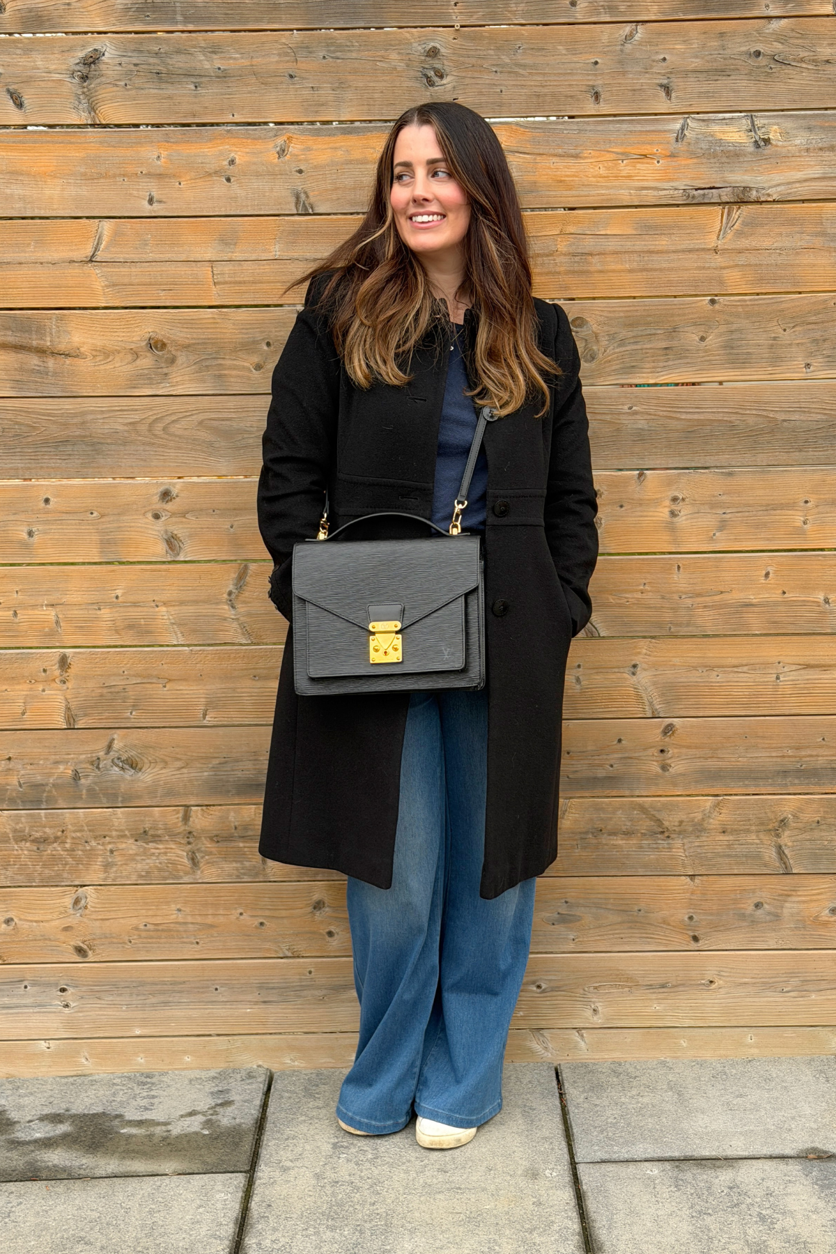 Vintage Louis Vuitton Black Epi Marceau Handbag (1994) Generic Chain / Strap Included