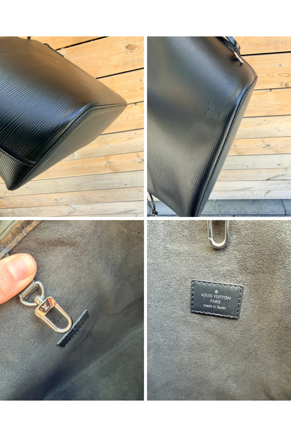 Louis Vuitton Epi Neverfull MM Black with Pouch (2015)