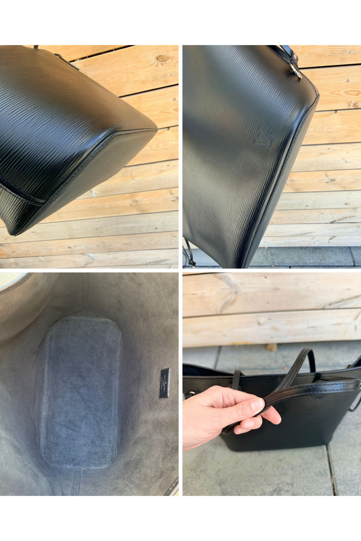 Louis Vuitton Epi Neverfull MM Black with Pouch (2015)