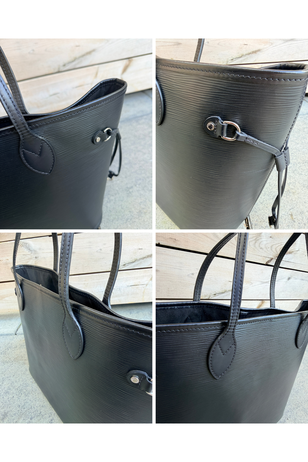 Louis Vuitton Epi Neverfull MM Black with Pouch (2015)