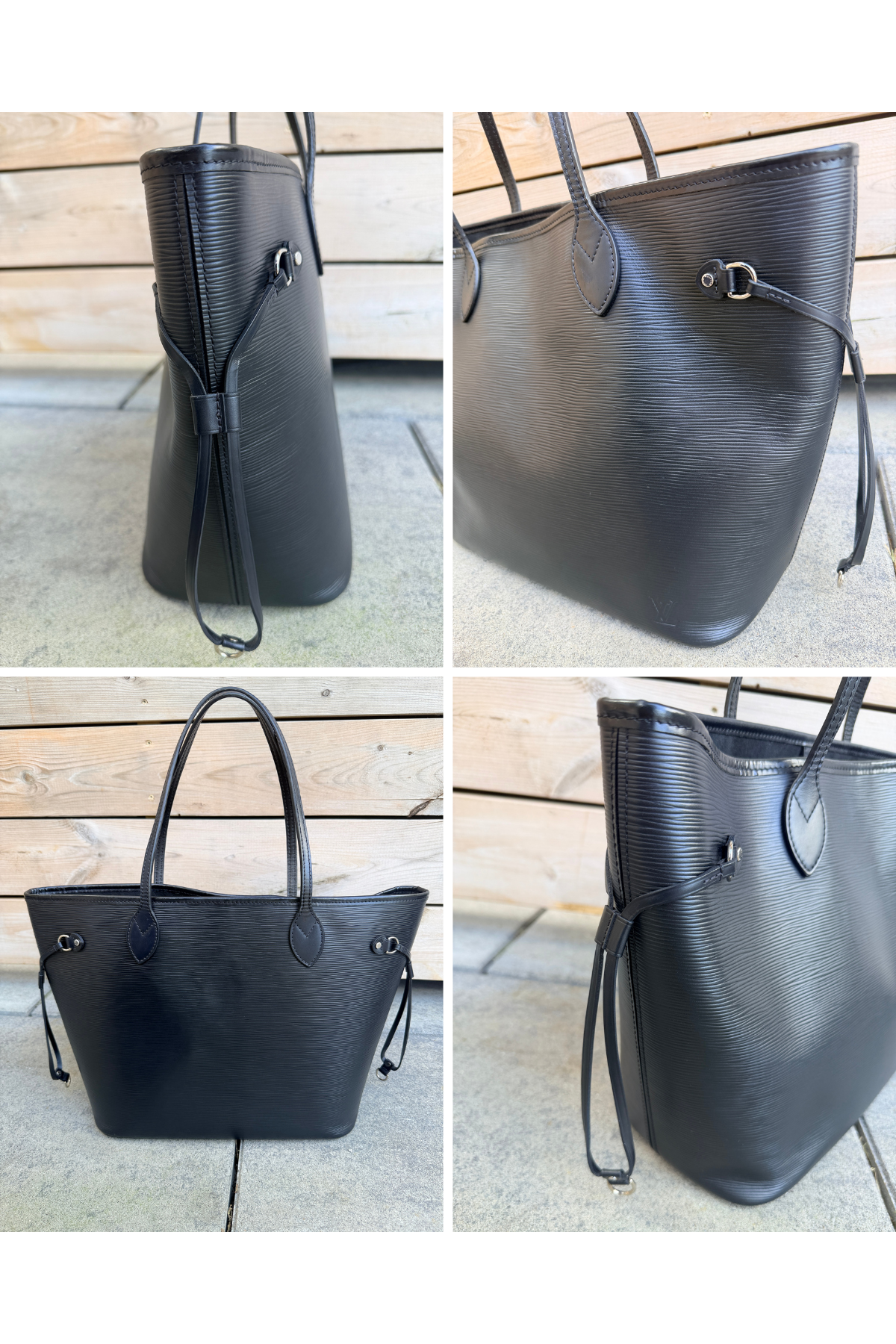 Louis Vuitton Epi Neverfull MM Black with Pouch (2015)