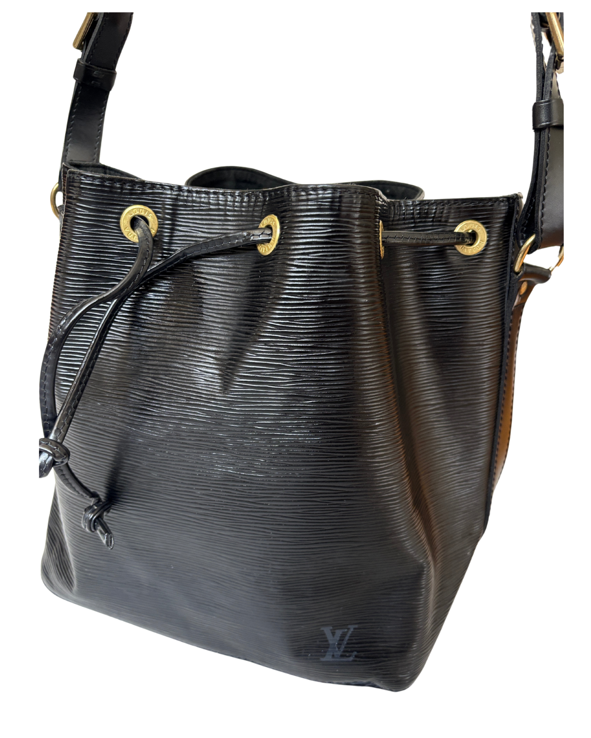 Vintage Louis Vuitton Black Epi Petite Noé Shoulder Bag (1995)