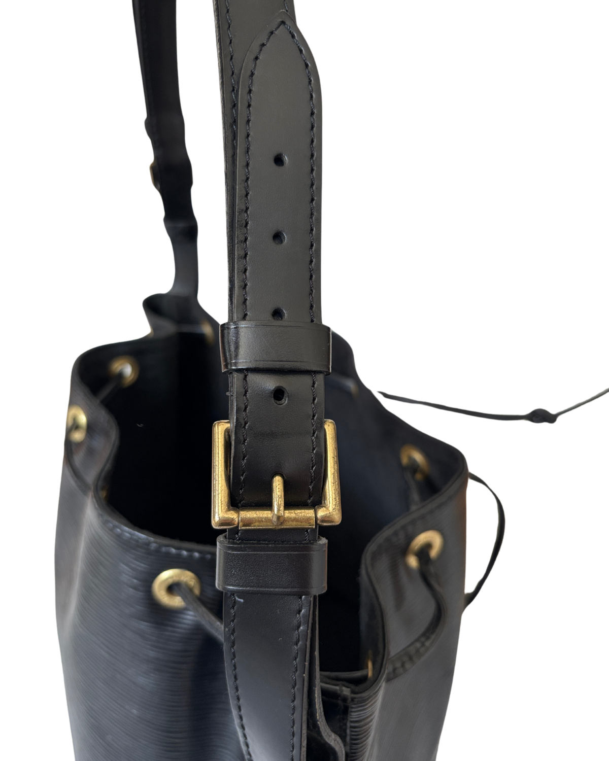 Vintage Louis Vuitton Black Epi Petite Noé Shoulder Bag (1995)