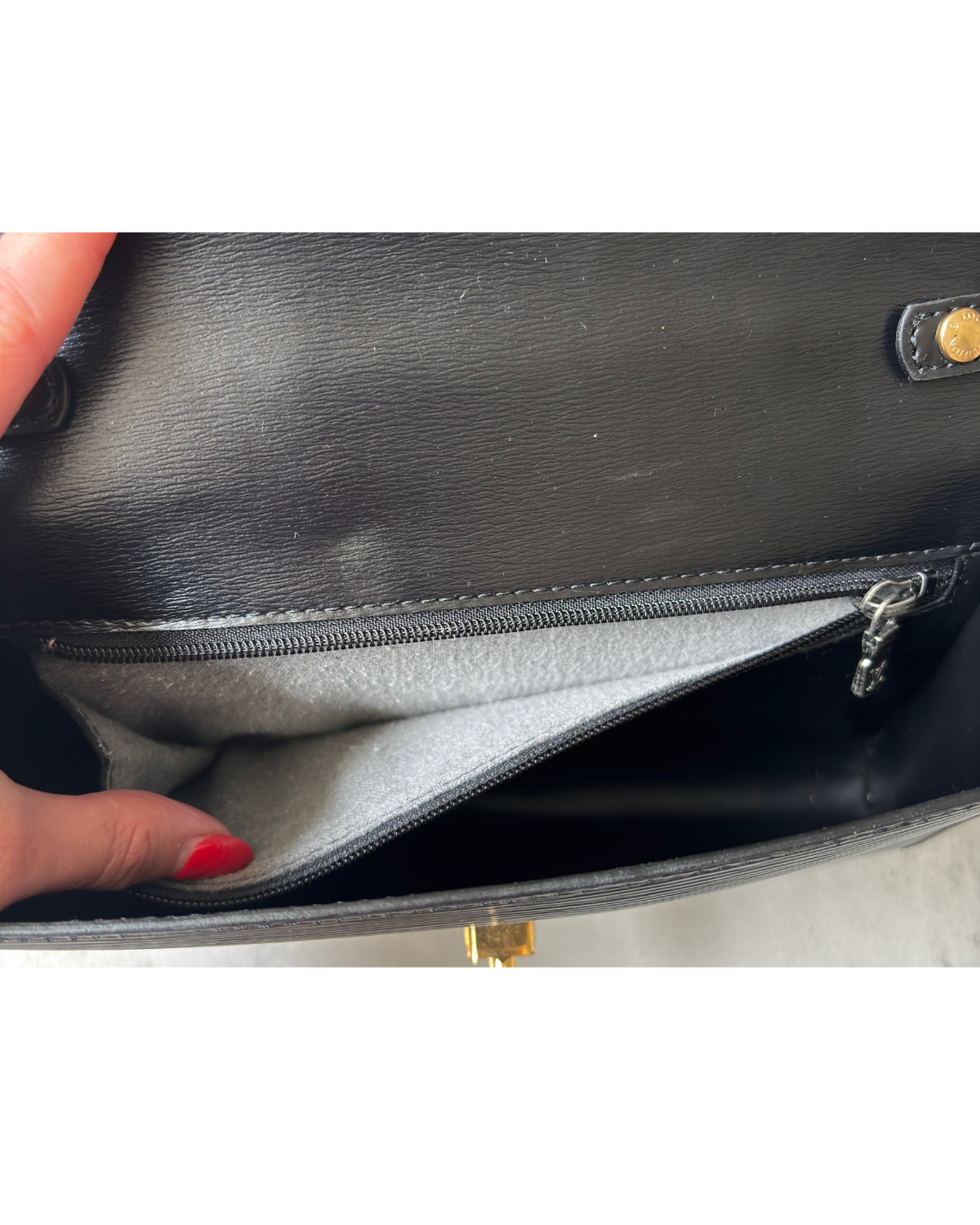Louis Vuitton Black Epi Leather Arche Shoulder Bag (1994)