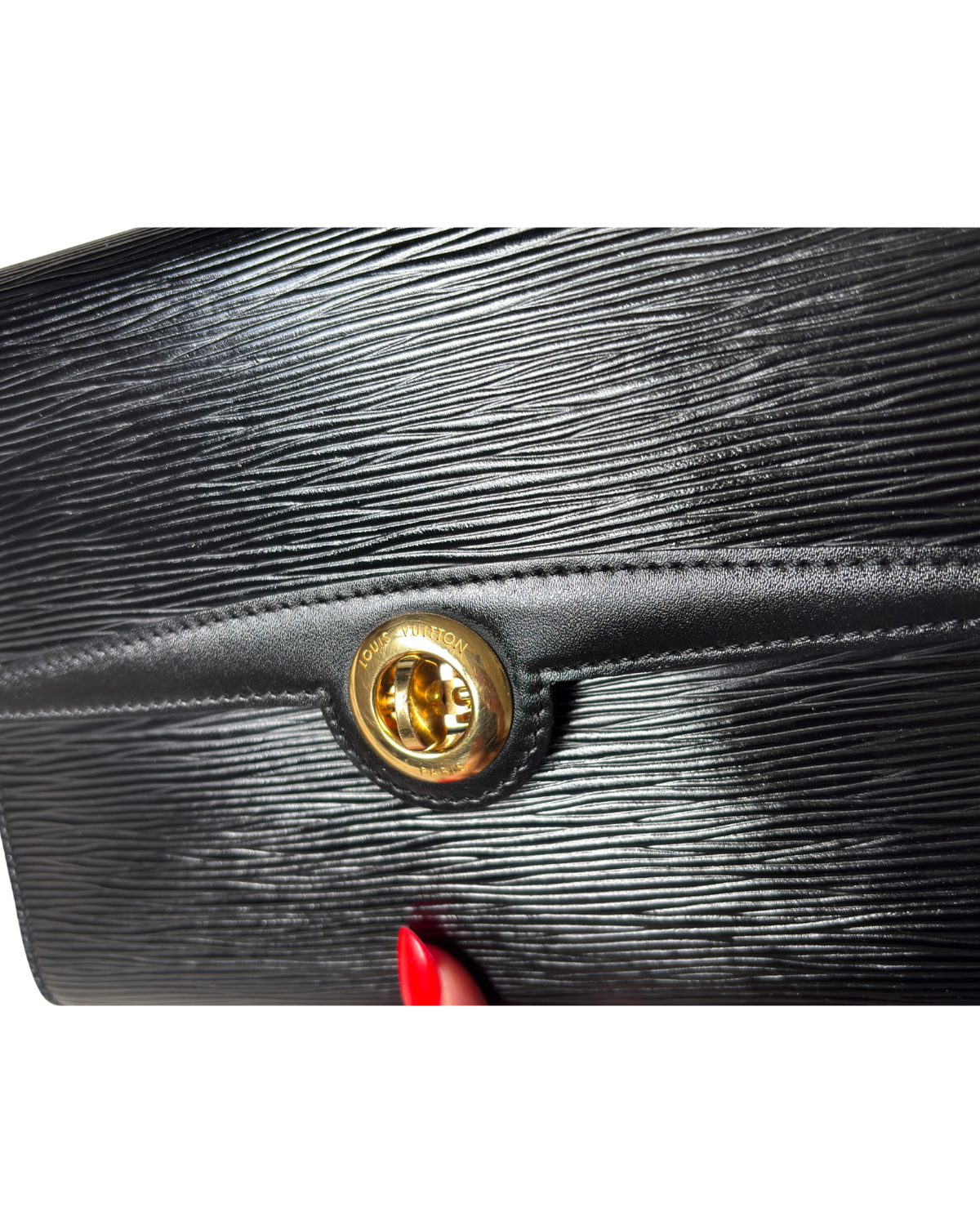 Louis Vuitton Black Epi Leather Arche Shoulder Bag (1994)