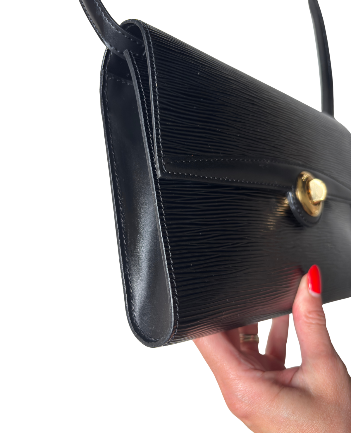 Louis Vuitton Black Epi Leather Arche Shoulder Bag (1994)