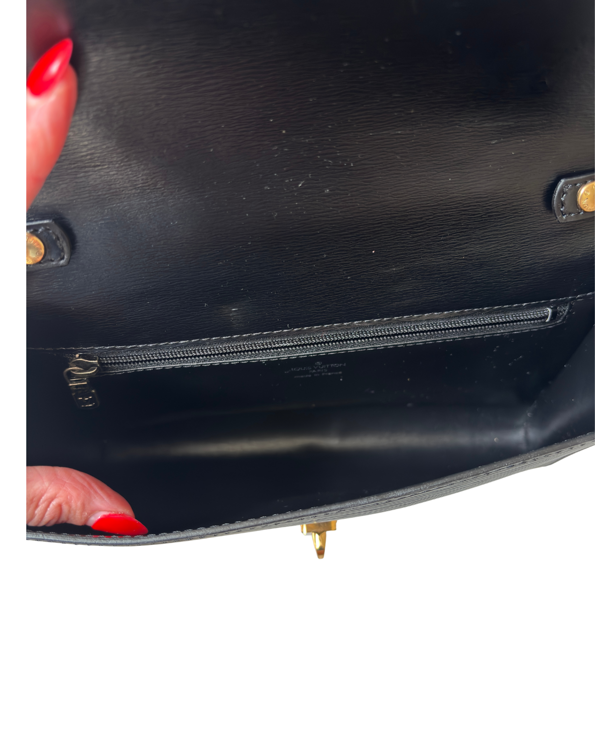Louis Vuitton Black Epi Leather Arche Shoulder Bag (1994)