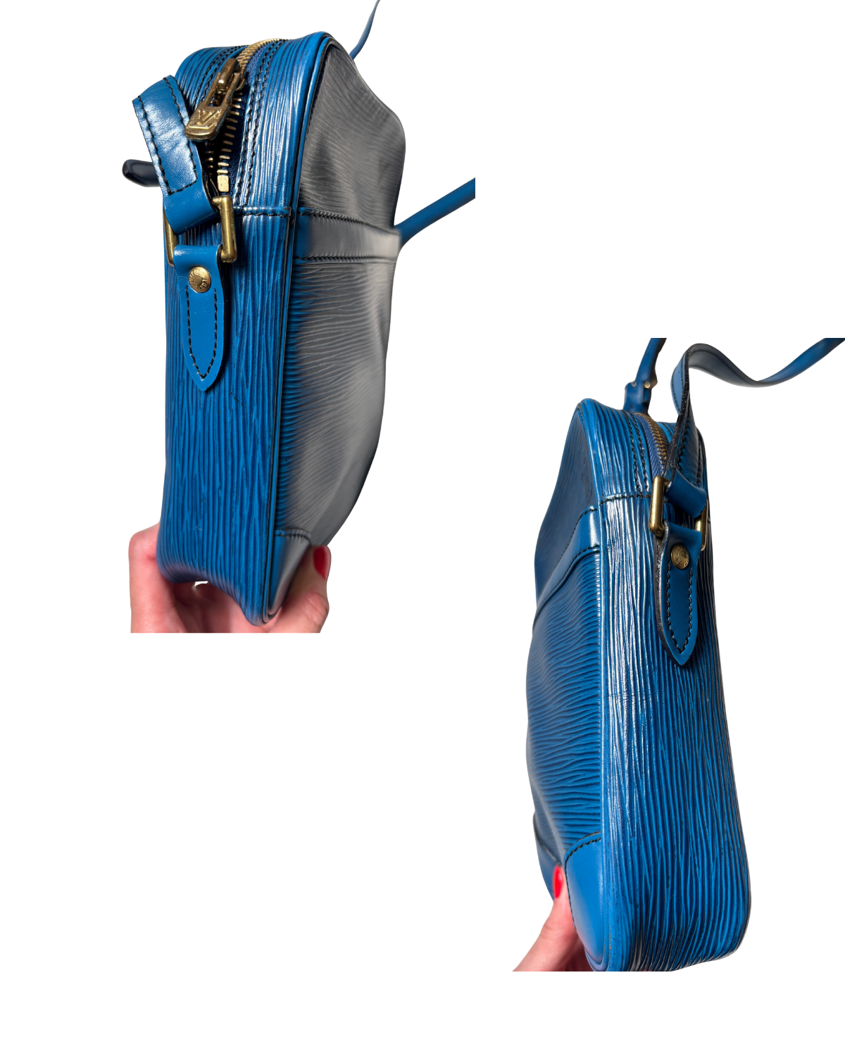 Louis Vuitton Toledo Blue Epi Danube Crossbody (1991)