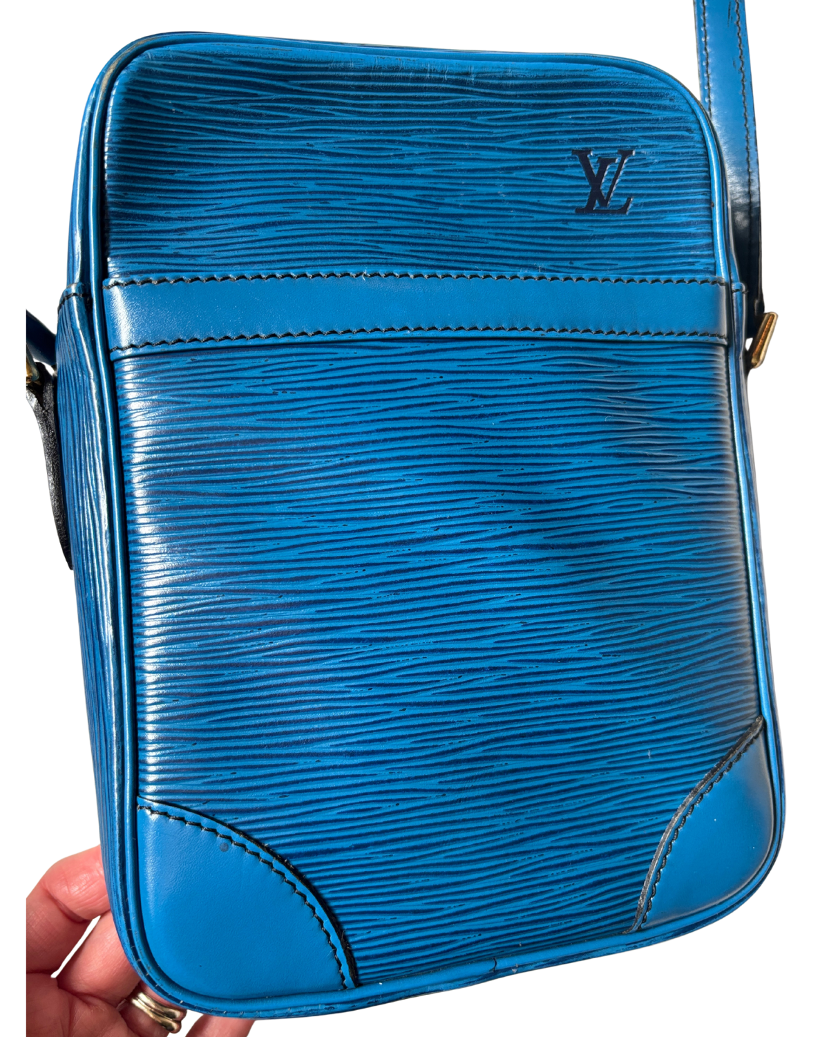 Louis Vuitton Toledo Blue Epi Danube Crossbody (1991)