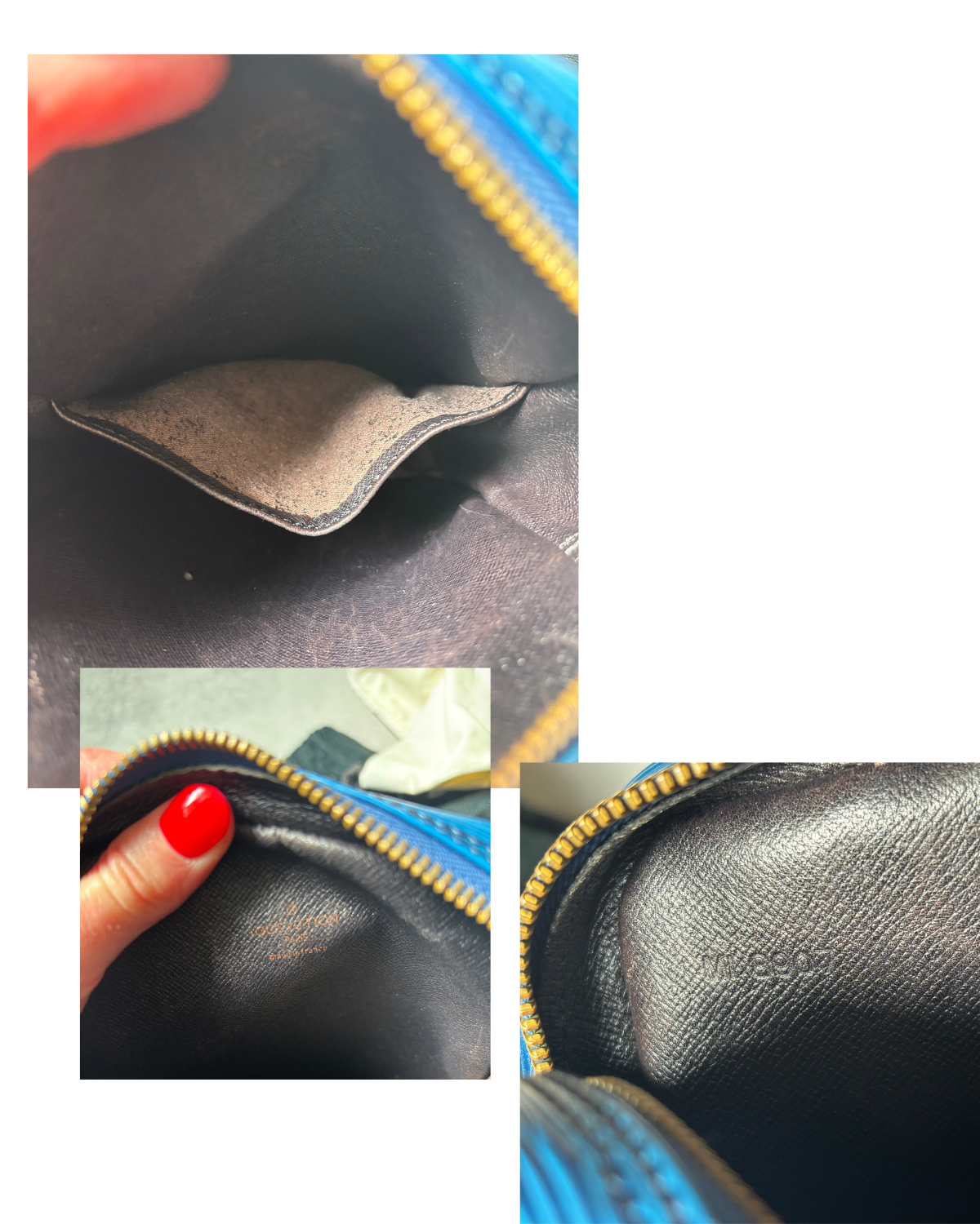 Louis Vuitton Toledo Blue Epi Danube Crossbody (1991)