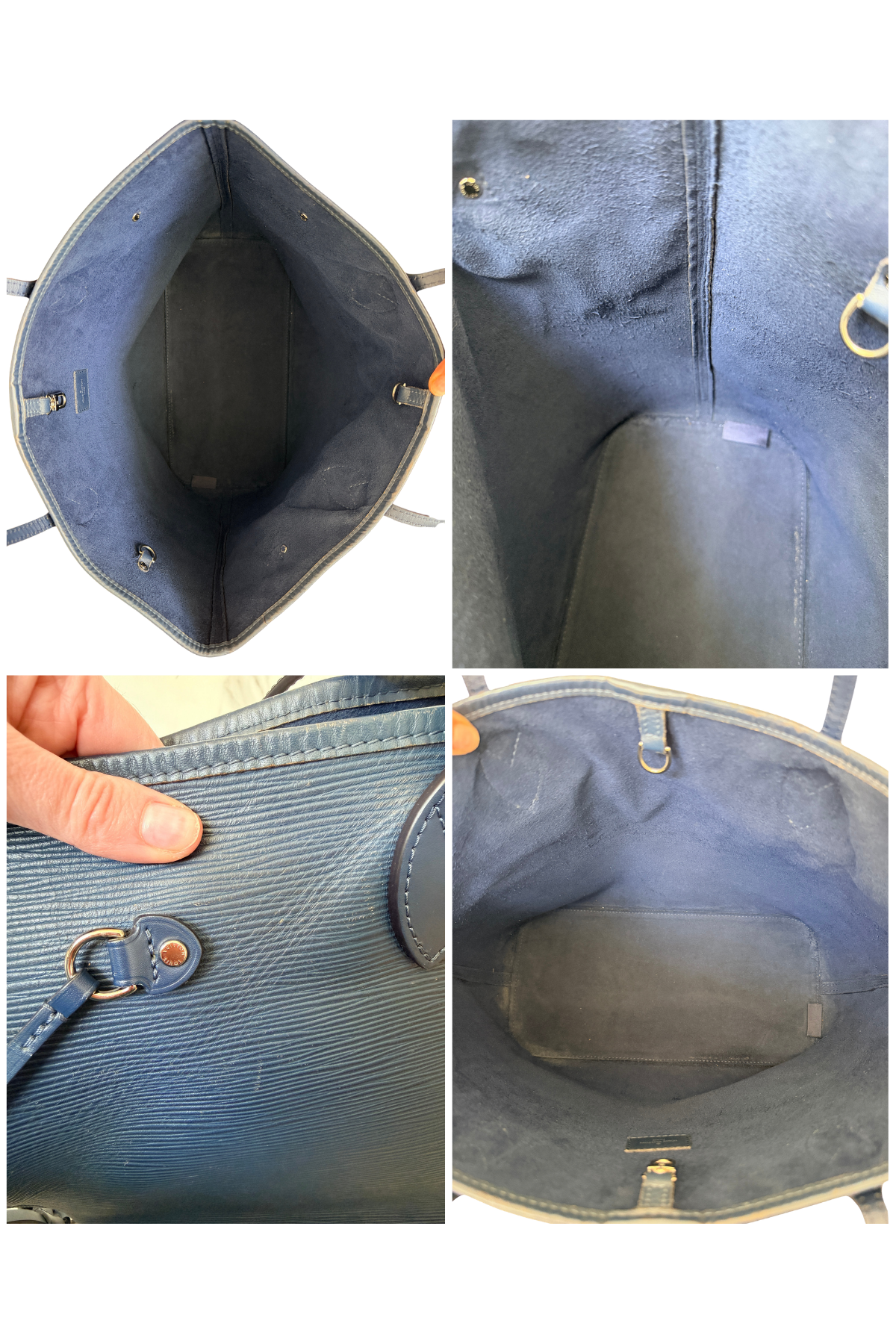 Louis Vuitton Marine Blue Epi Neverfull MM| Rare | Made in USA