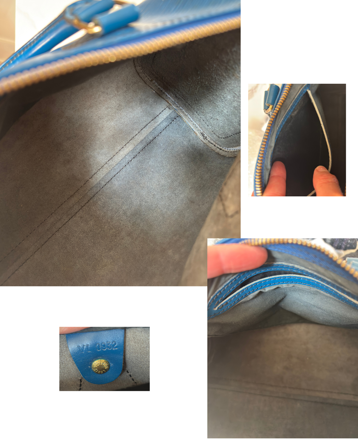 Louis Vuitton Toledo Blue Epi Leather Speedy 25 (1992)