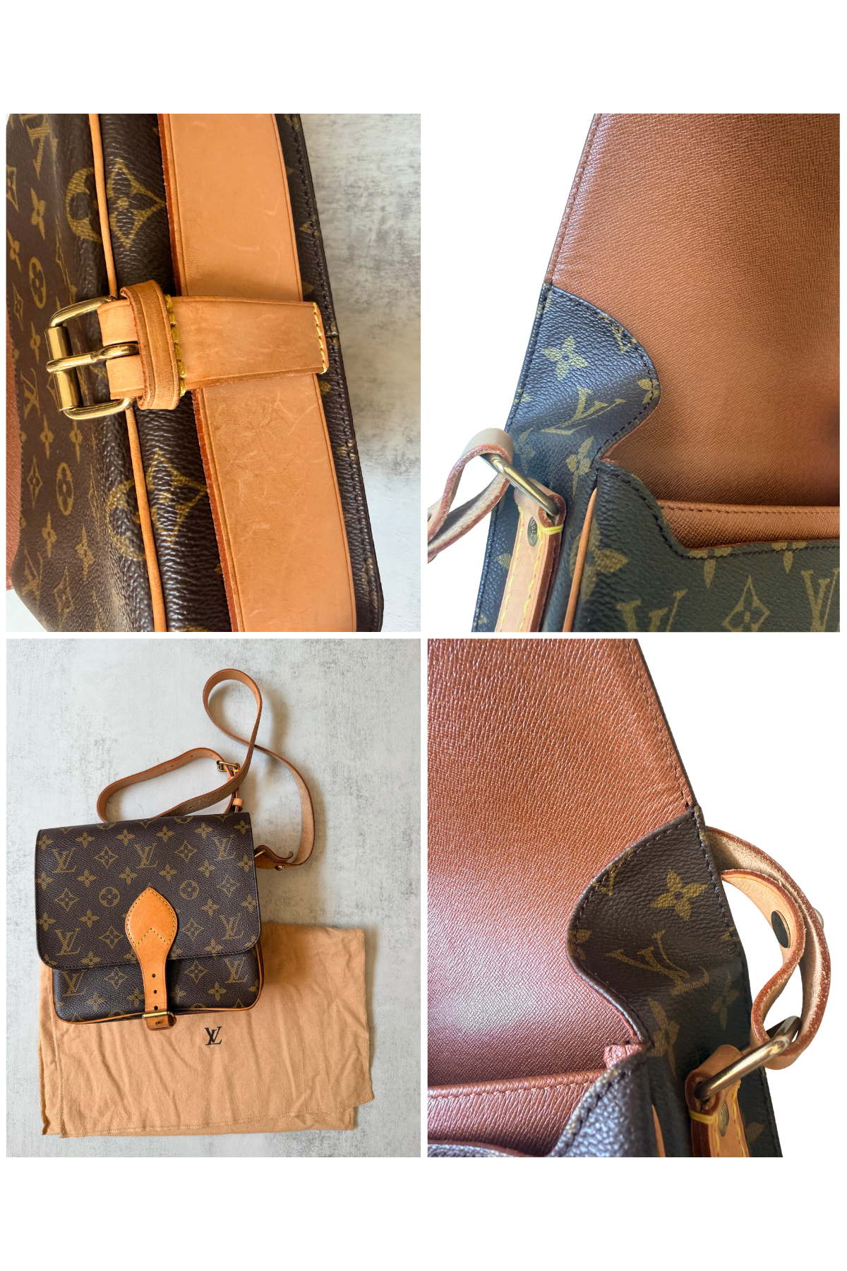 Louis Vuitton Cartouchière MM Monogram Crossbody (1996)
