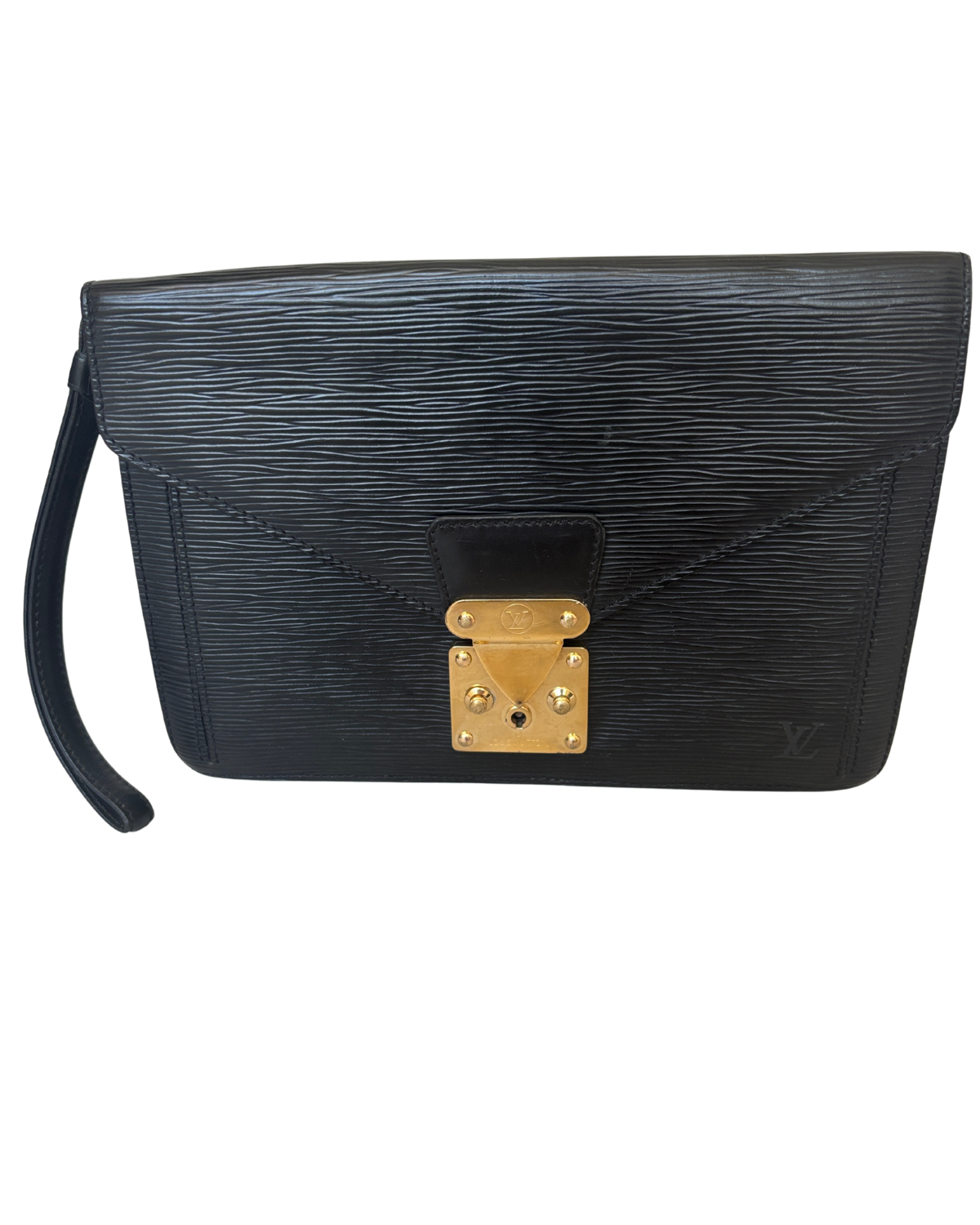 Louis Vuitton Black Epi Dragonne Clutch (1996)