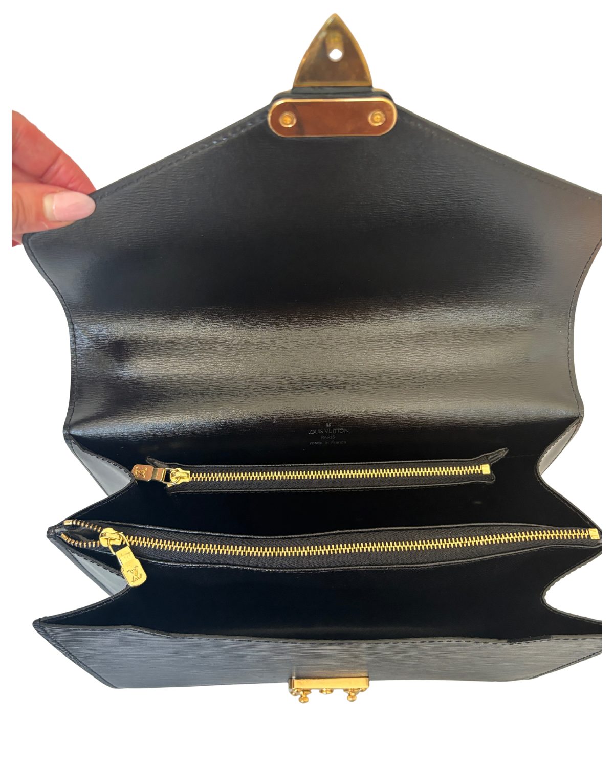 Louis Vuitton Concorde Black Epi Handbag (1996)