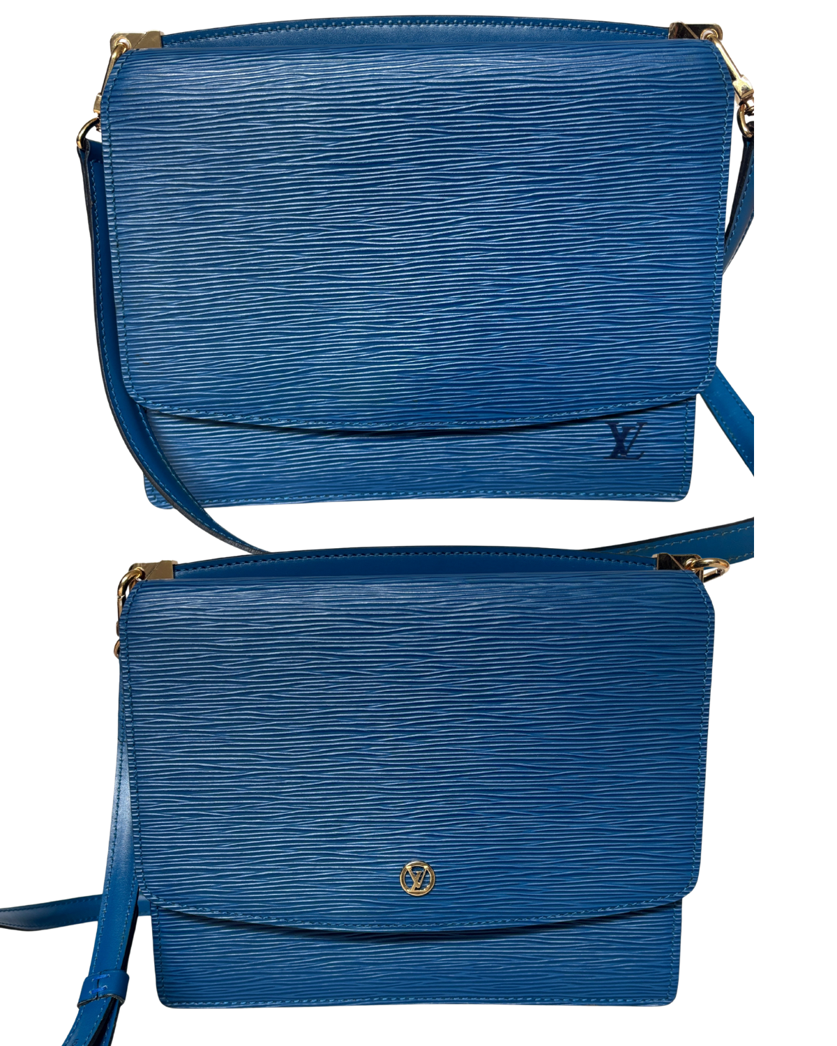 Louis Vuitton Grenelle Toledo Blue Épi Leather 2Way Bag (1995)