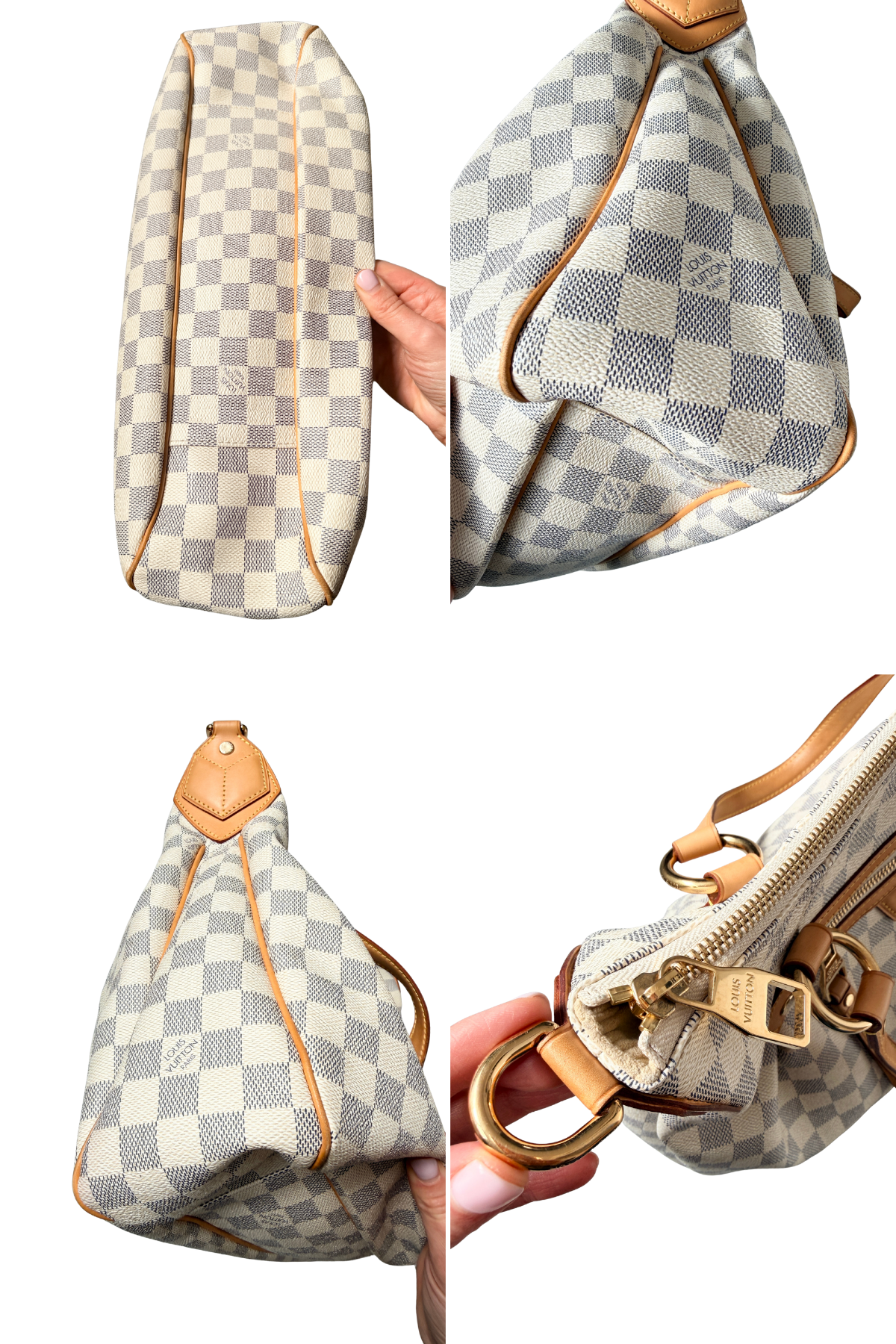 Louis Vuitton Damier Azur Evora MM Shoulder Bag (2017)