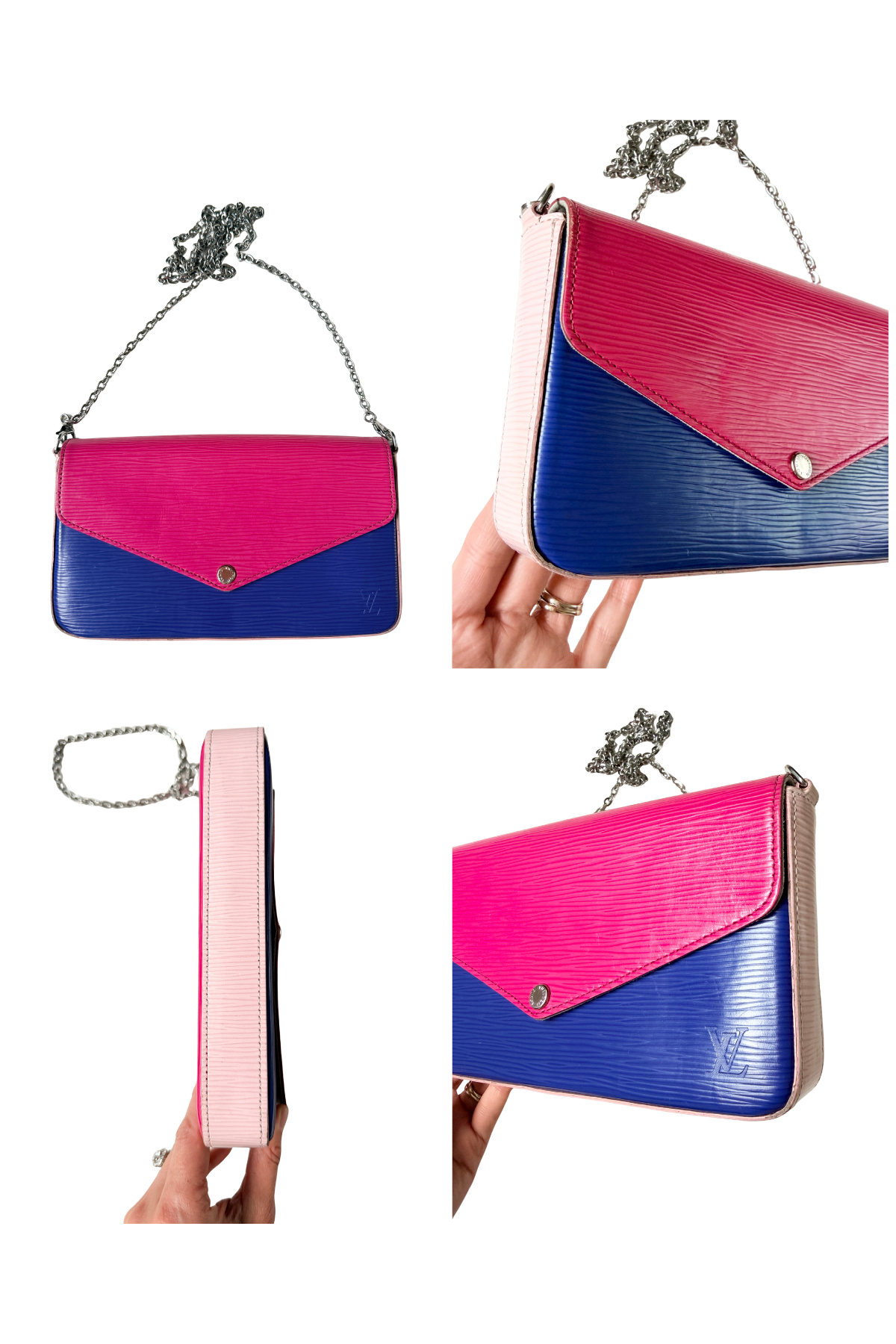 Louis Vuitton Pochette Félicie Pink/Blush/Purple Epi Tricolor (2016)
