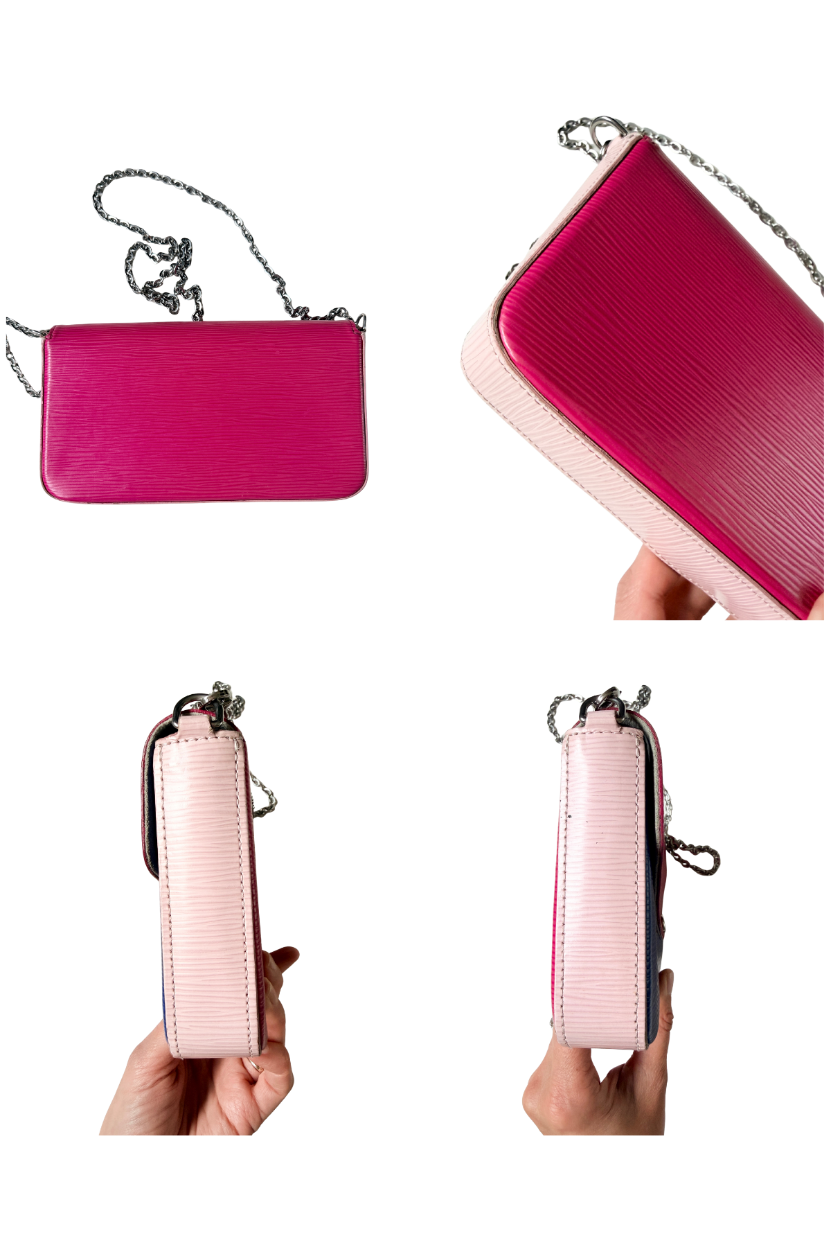 Louis Vuitton Pochette Félicie Pink/Blush/Purple Epi Tricolor (2016)