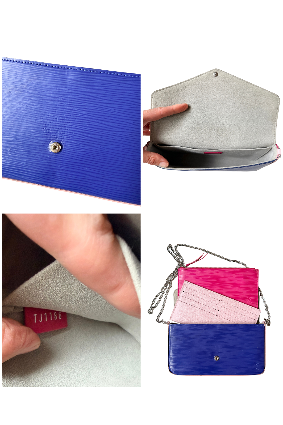 Louis Vuitton Pochette Félicie Pink/Blush/Purple Epi Tricolor (2016)