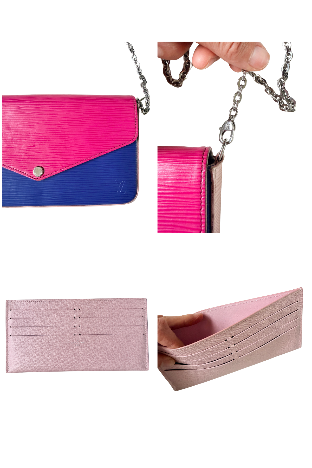 Louis Vuitton Pochette Félicie Pink/Blush/Purple Epi Tricolor (2016)