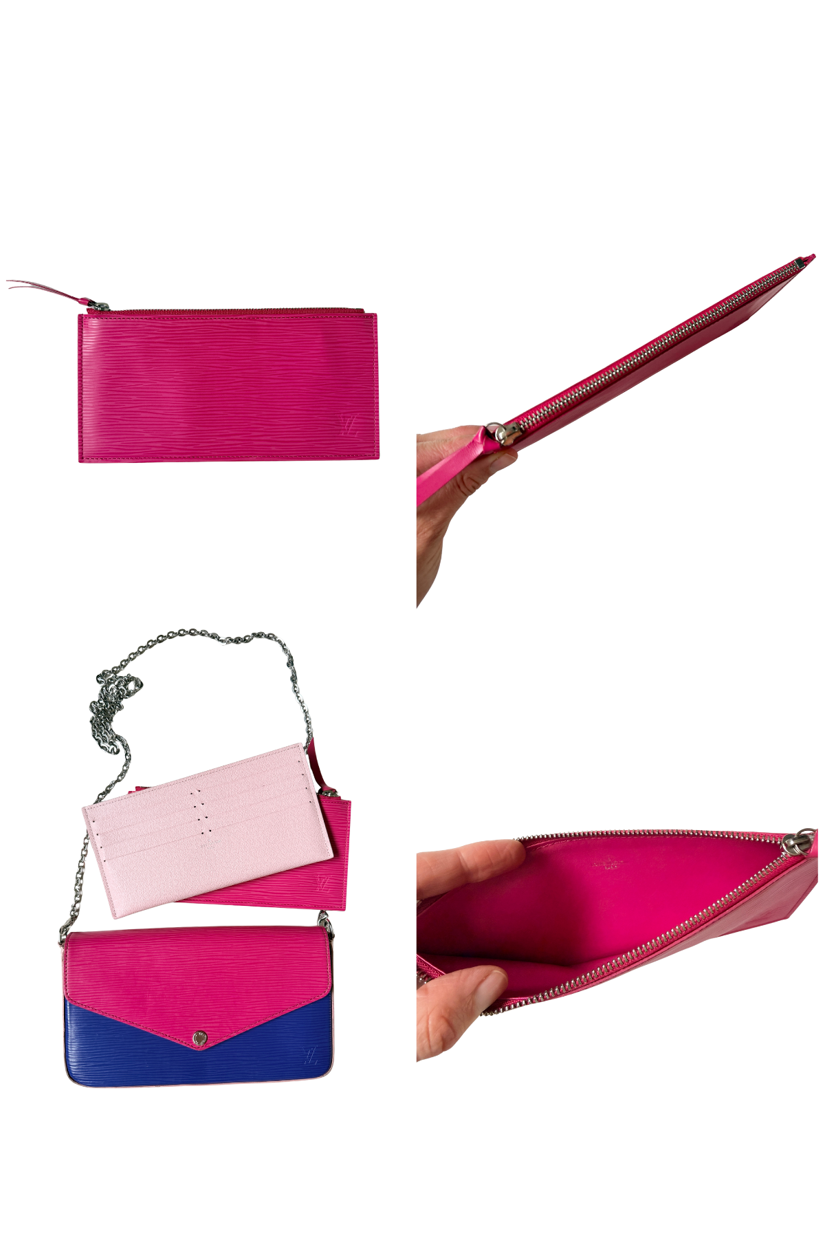 Louis Vuitton Pochette Félicie Pink/Blush/Purple Epi Tricolor (2016)