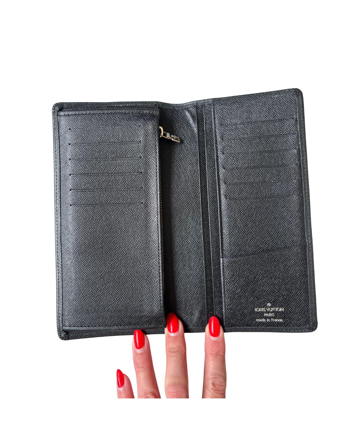 Louis Vuitton Brazza Wallet in Black Taïga Leather (2008)