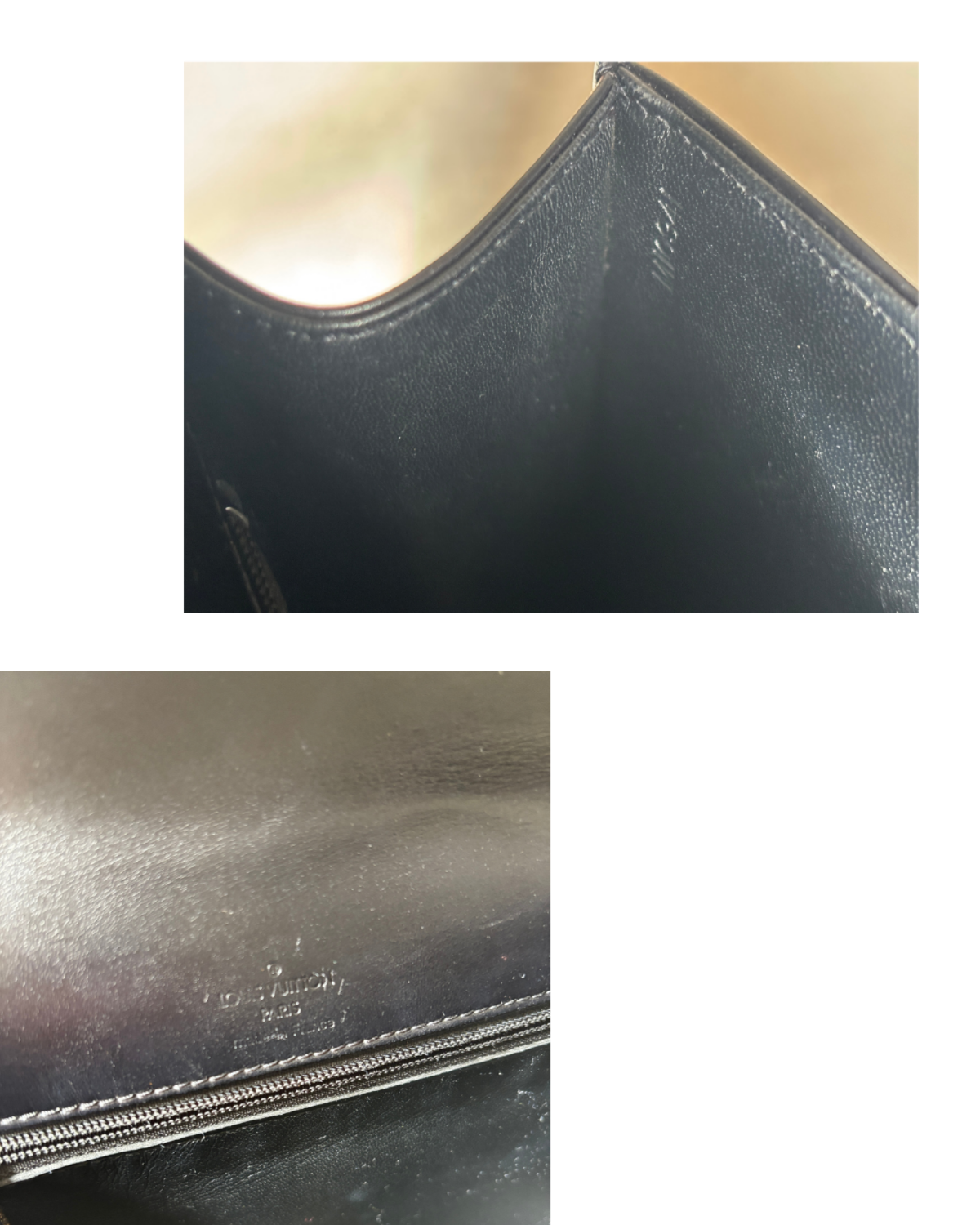 RARE Louis Vuitton Opéra (Sparta) Black Epi / Smooth Leather Shoulder Bag (1991)