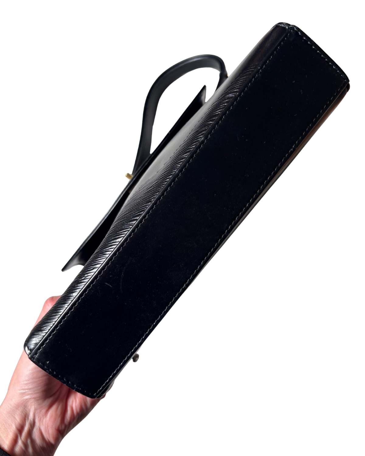 RARE Louis Vuitton Opéra (Sparta) Black Epi / Smooth Leather Shoulder Bag (1991)