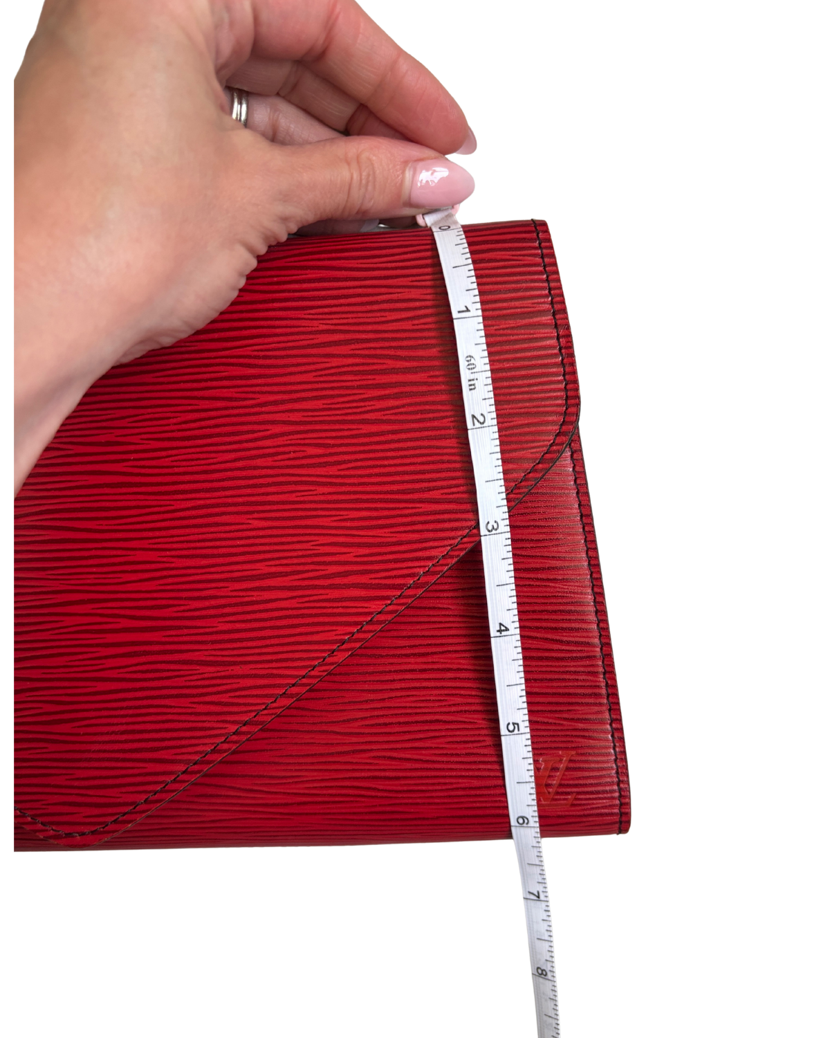 Louis Vuitton Art Deco Castille Red Epi Leather Clutch MM (1988)