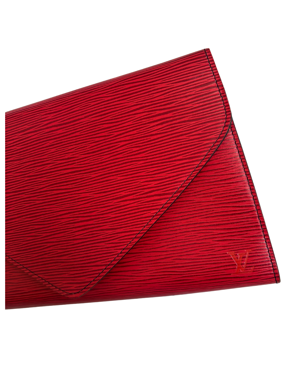 Louis Vuitton Art Deco Castille Red Epi Leather Clutch MM (1988)