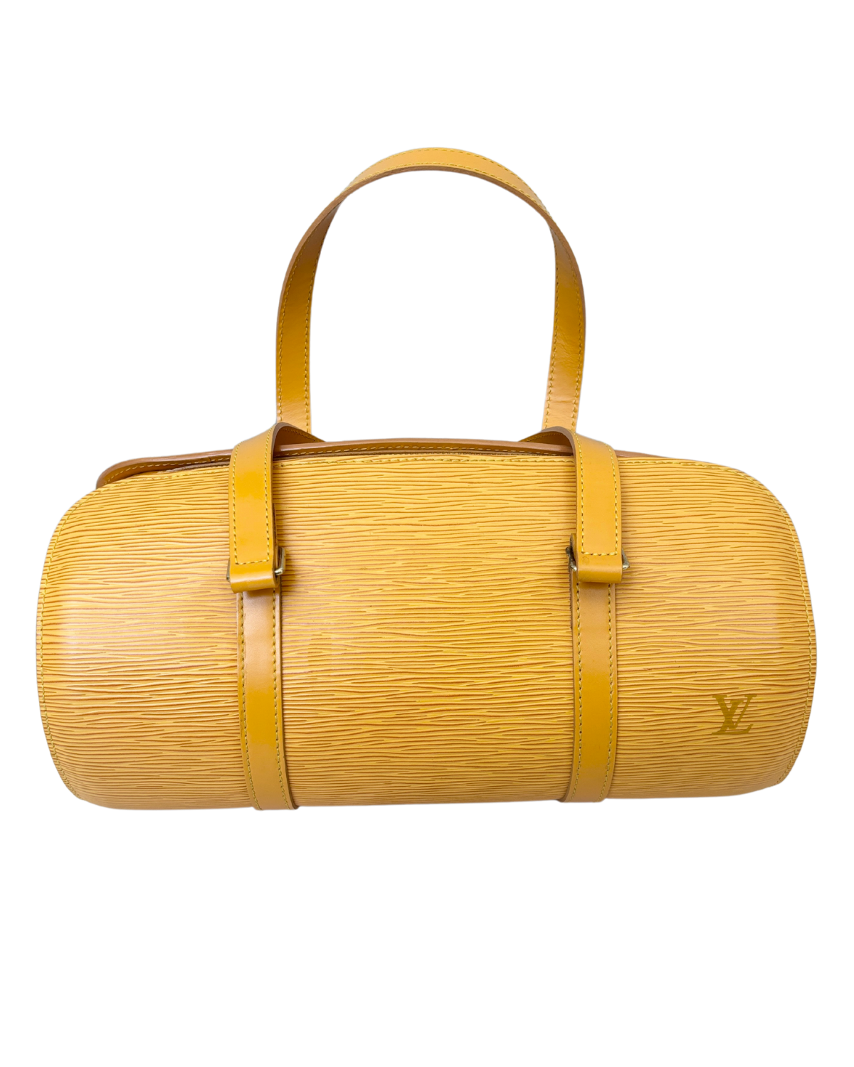 Louis Vuitton Yellow Epi Leather Soufflot Bag with Accessories Pochette
