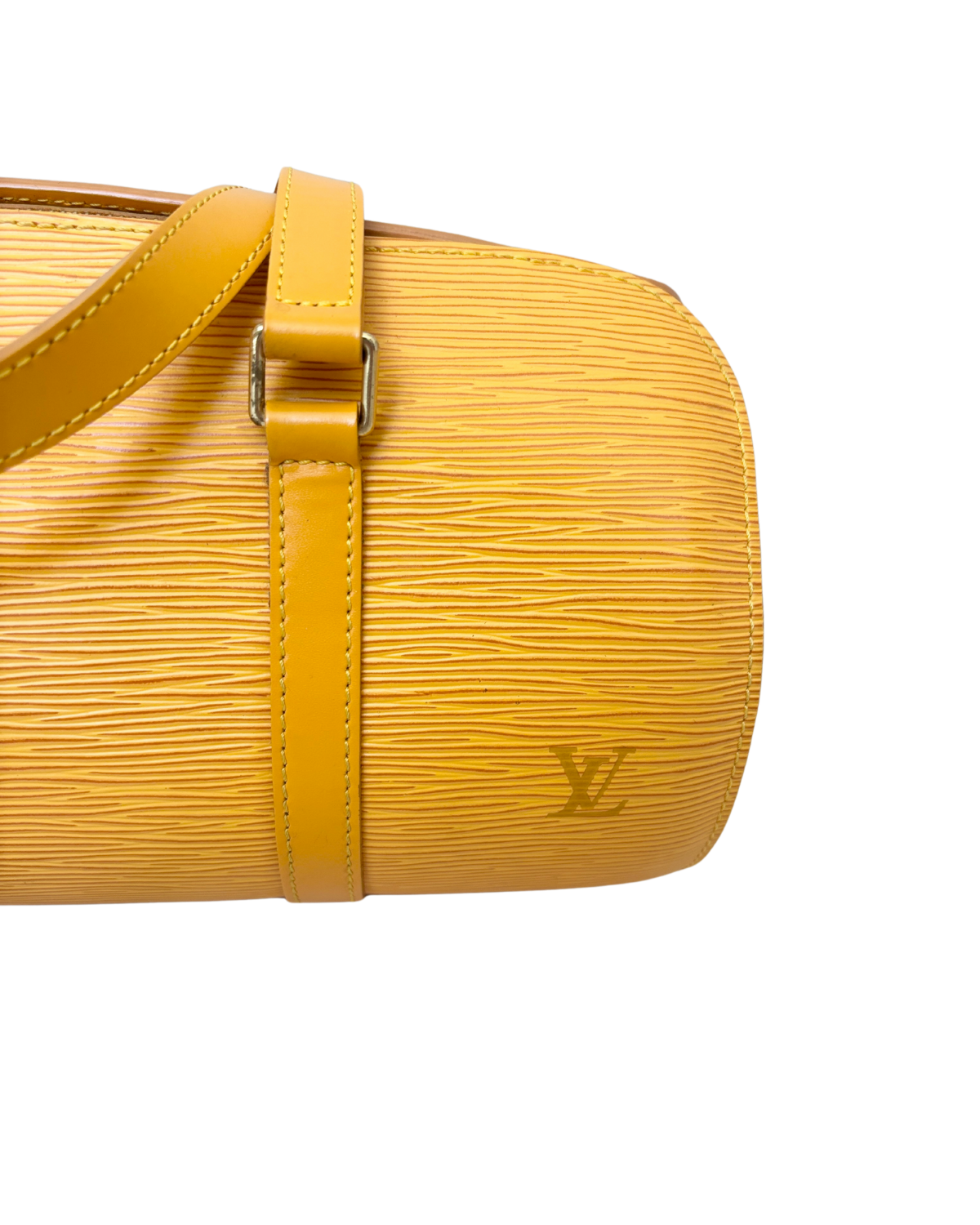 Louis Vuitton Yellow Epi Leather Soufflot Bag with Accessories Pochette