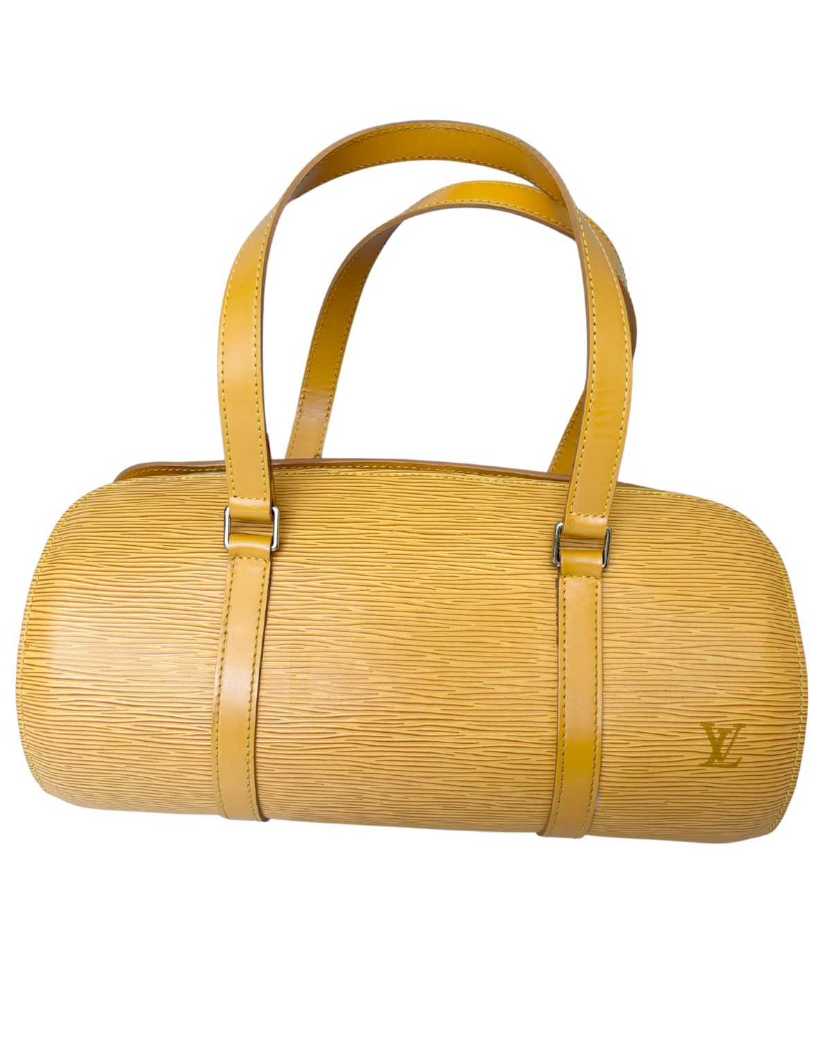 Louis Vuitton Yellow Epi Leather Soufflot Bag with Accessories Pochette