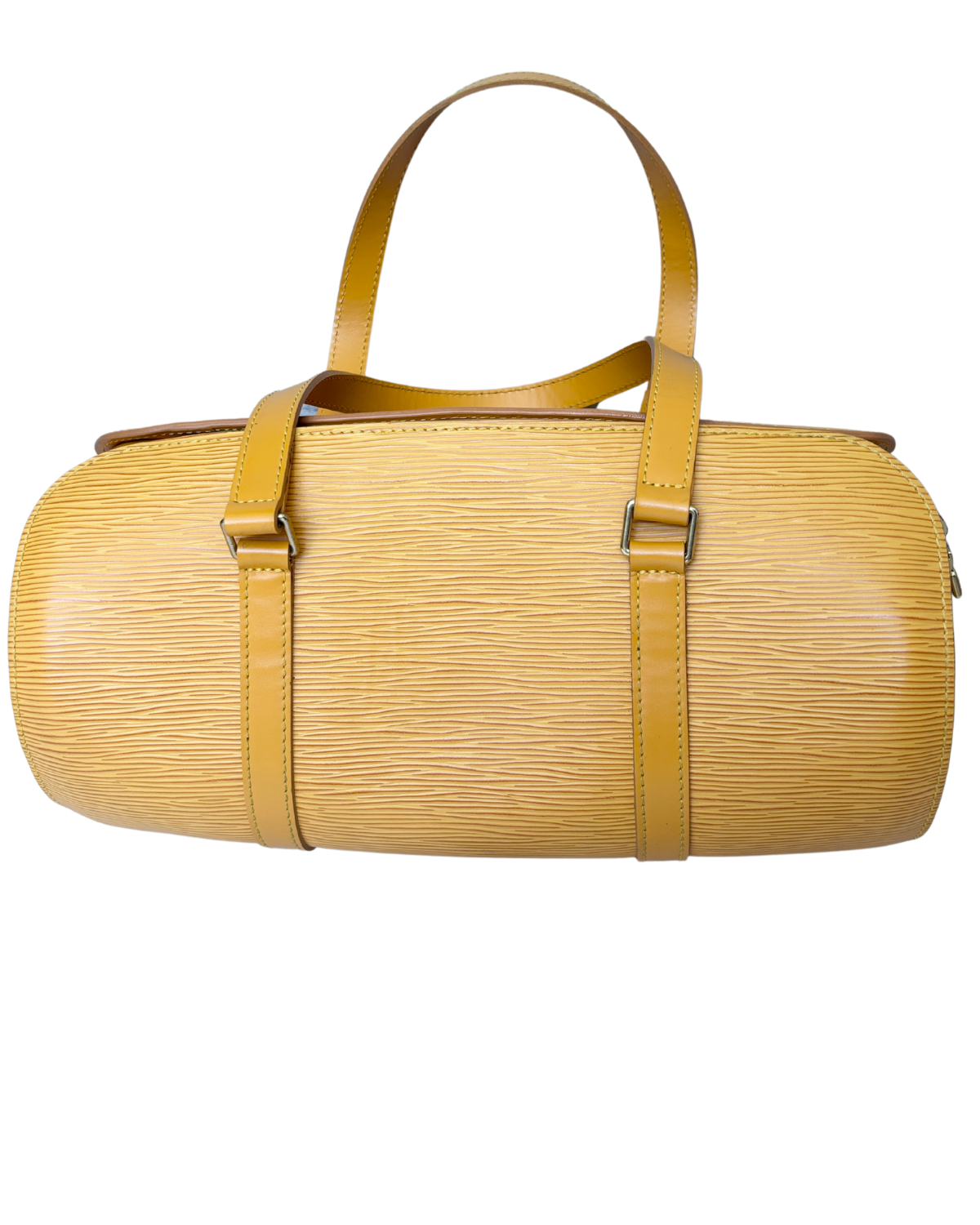Louis Vuitton Yellow Epi Leather Soufflot Bag with Accessories Pochette