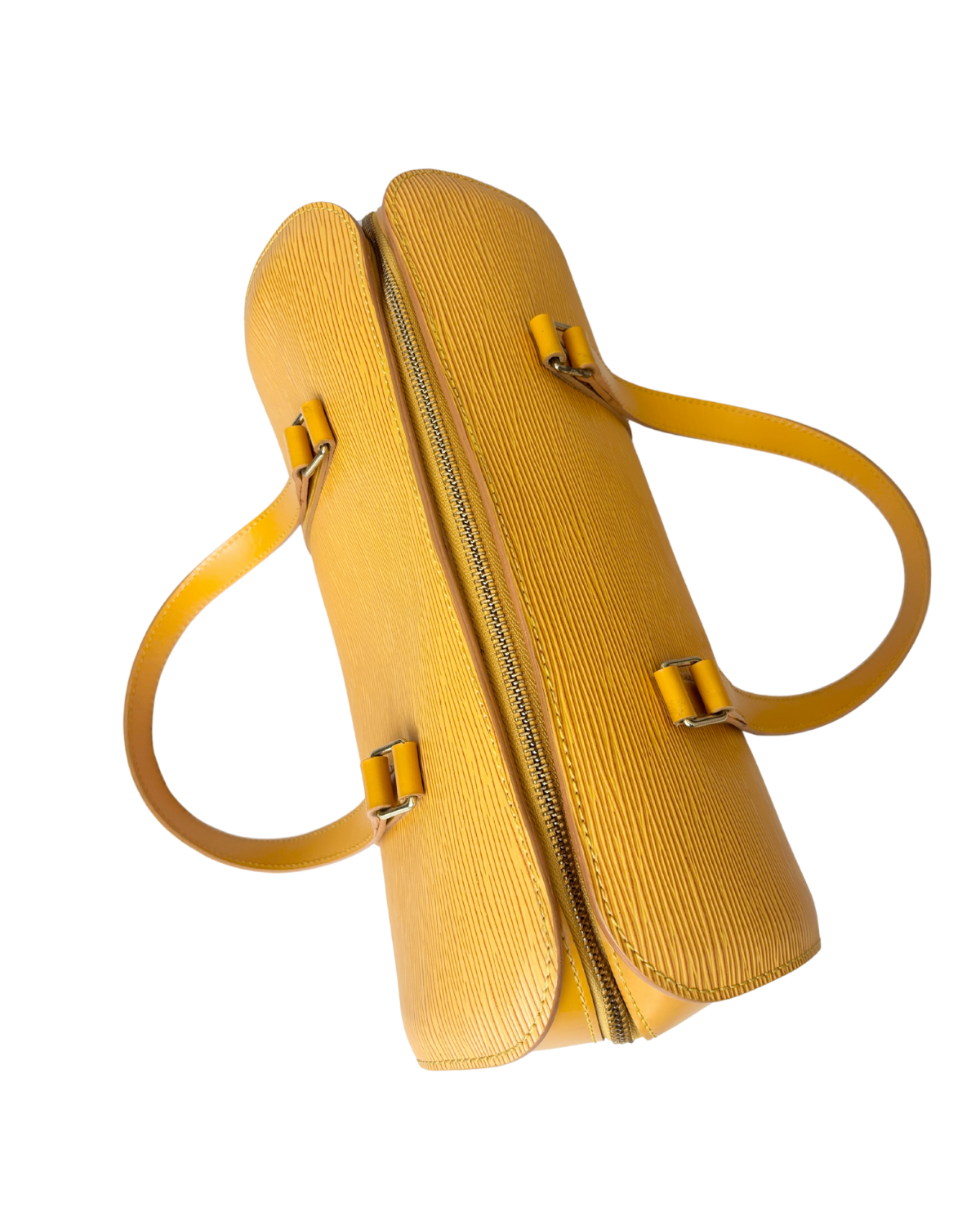 Louis Vuitton Yellow Epi Leather Soufflot Bag with Accessories Pochette
