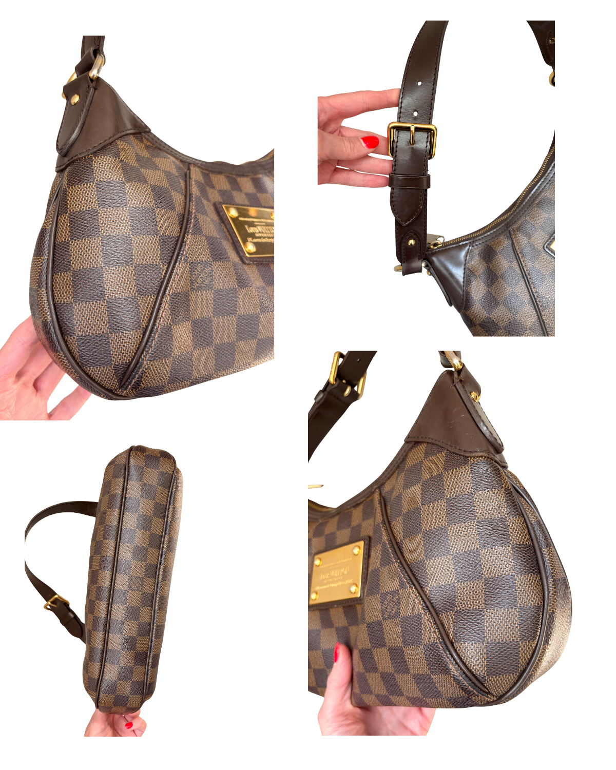 Louis Vuitton Damier Ebene Thames PM Shoulder Bag (2008)