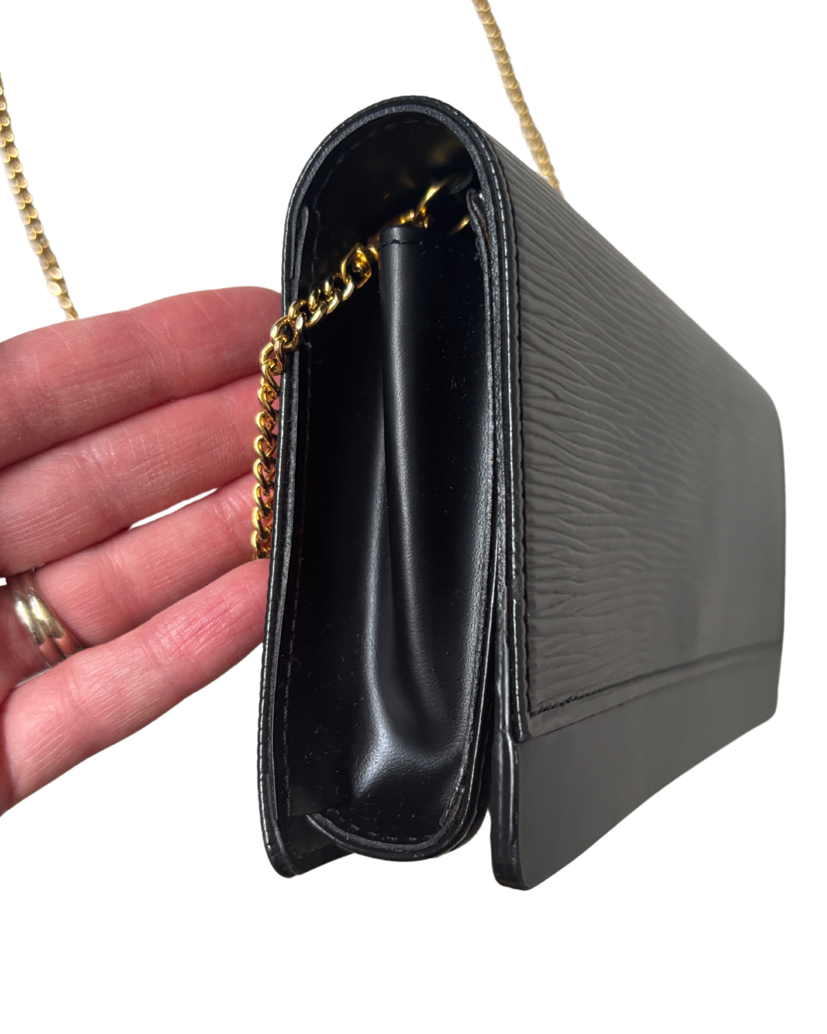 Louis Vuitton Honfleur Clutch in Black Epi Leather