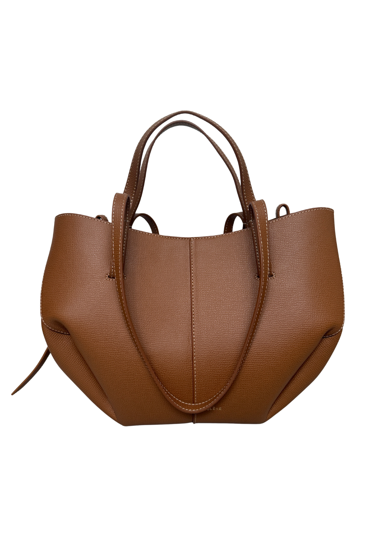 Polène Cyme Mini Textured Camel Tote