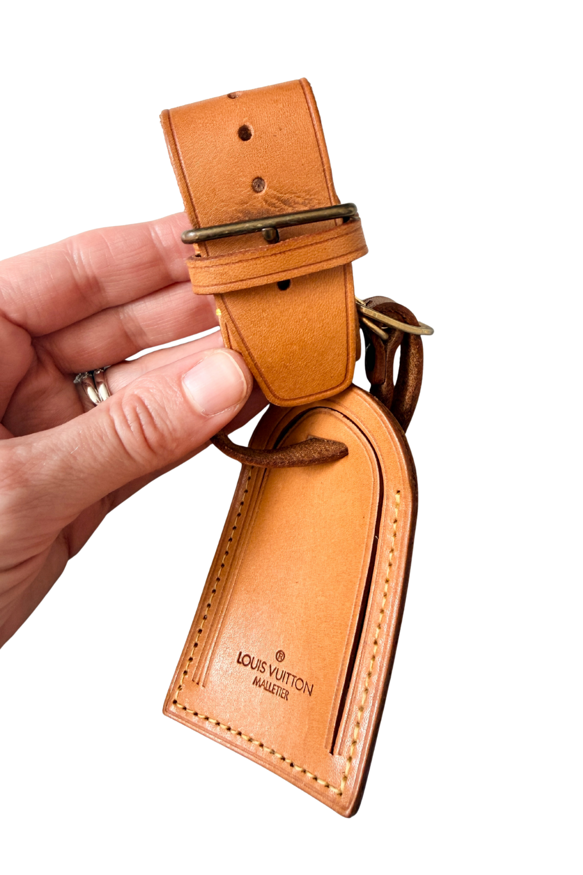 Louis Vuitton Vintage Vachetta Luggage Tag & Poignet Set #1