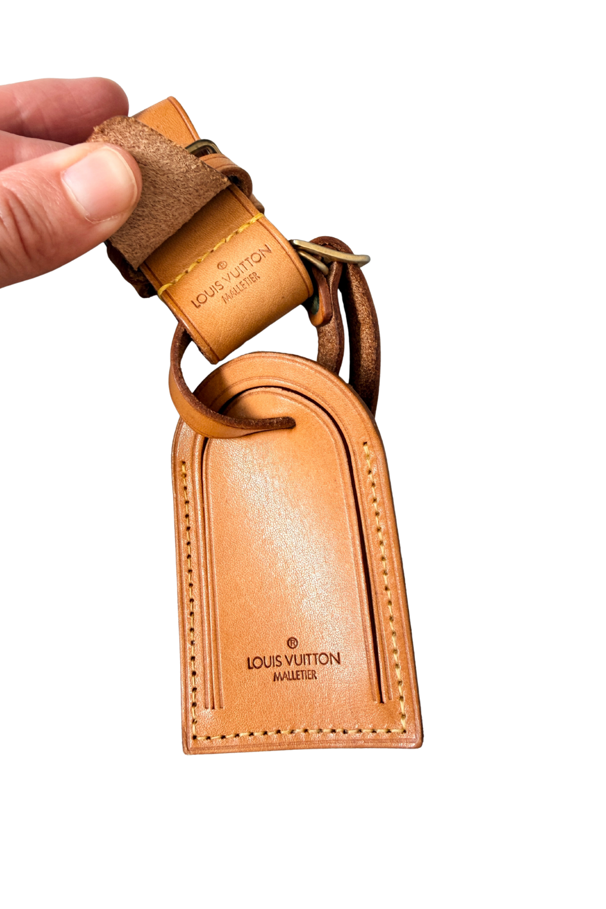 Louis Vuitton Vintage Vachetta Luggage Tag & Poignet Set #1