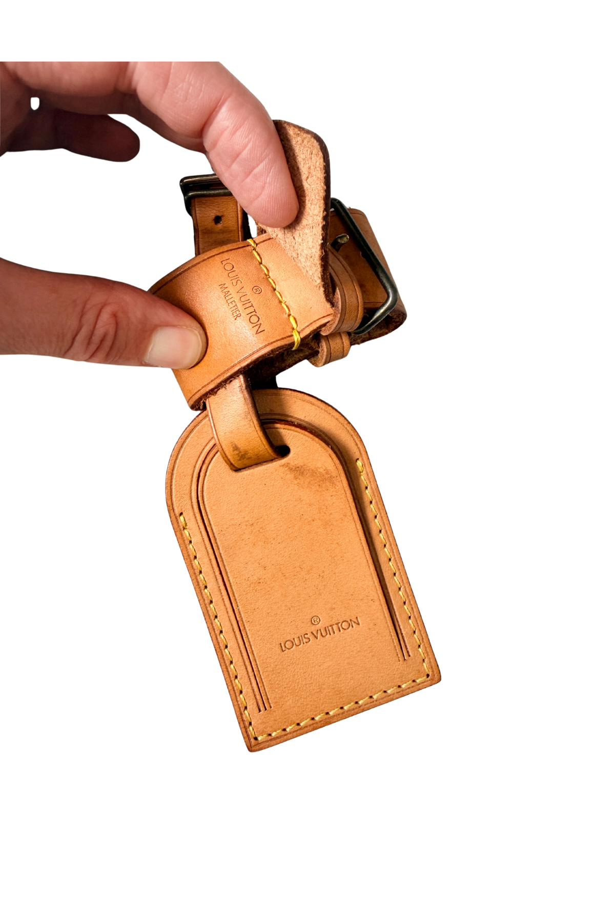 Louis Vuitton Vintage Vachetta Luggage Tag & Poignet Set #2