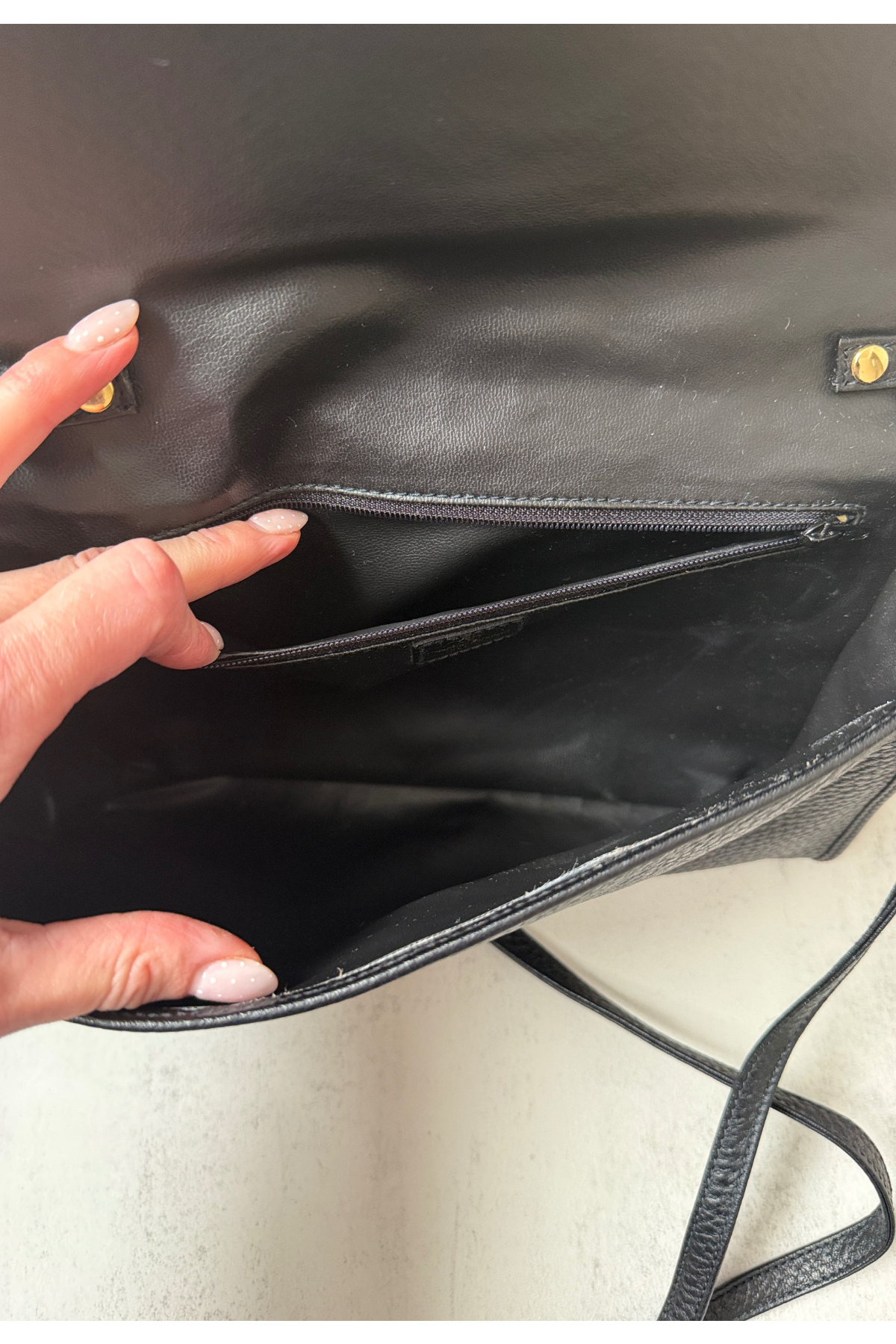 Valentino Garavani Pebbled Leather Clutch Shoulder Bag