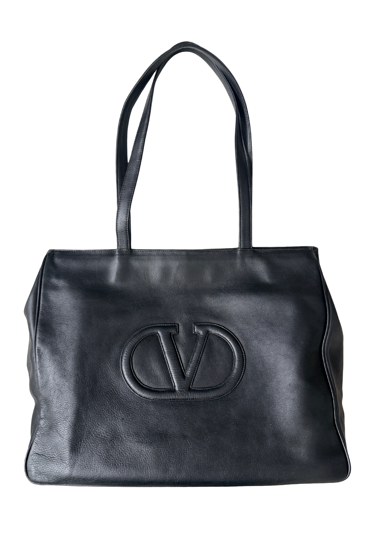 Valentino Black Soft Leather Large Tote