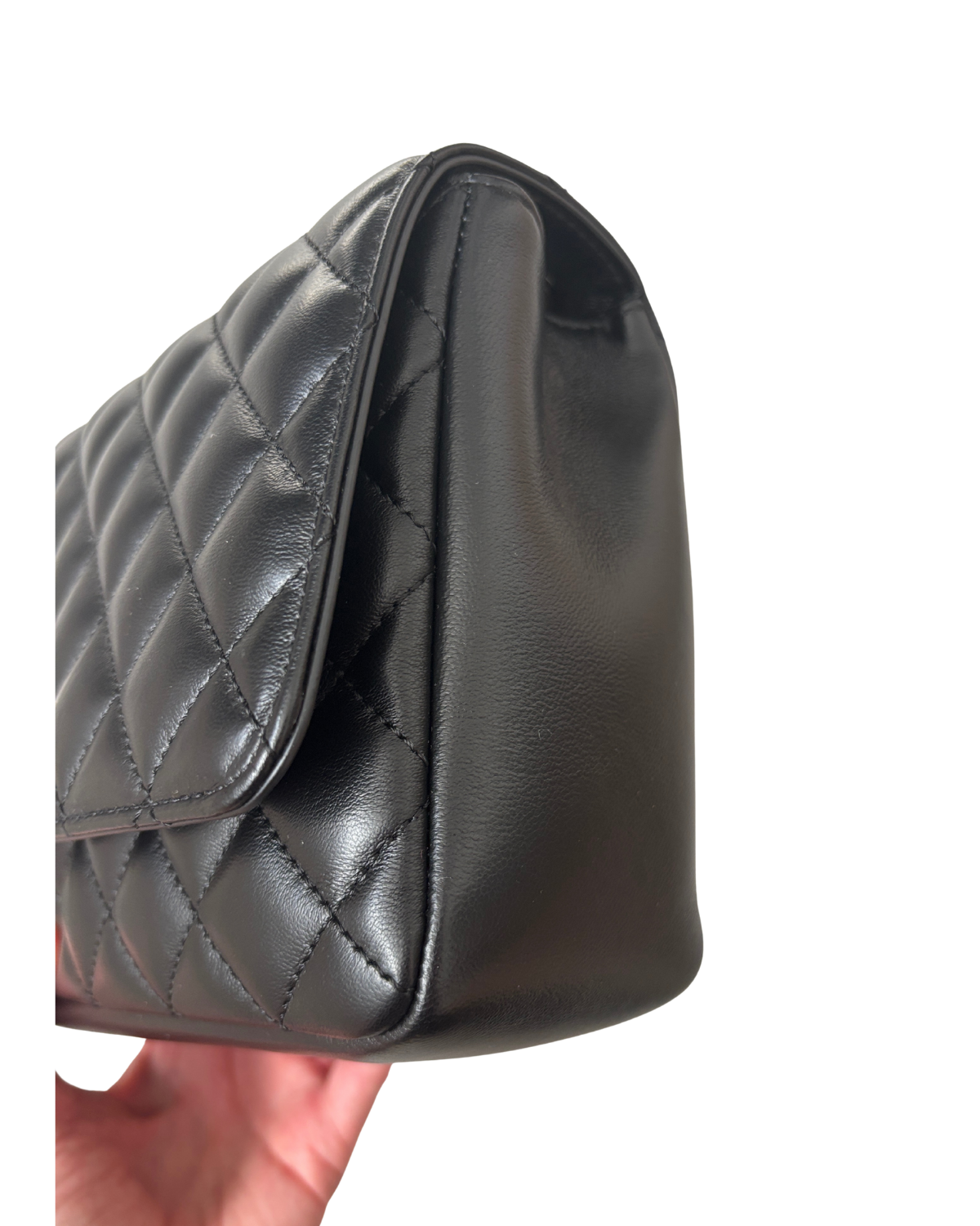 Versace Quilted Lambskin Leather Shoulder Bag with Medusa Medallion