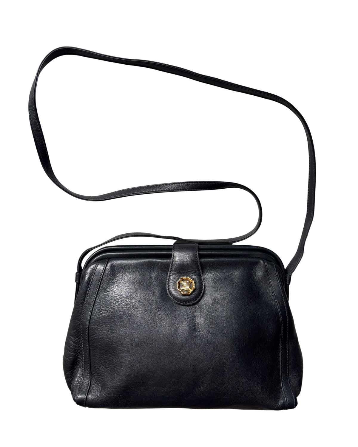 Vintage Céline Triomphe Shoulder Bag with Crest Medallion (1980'S - 1990's)